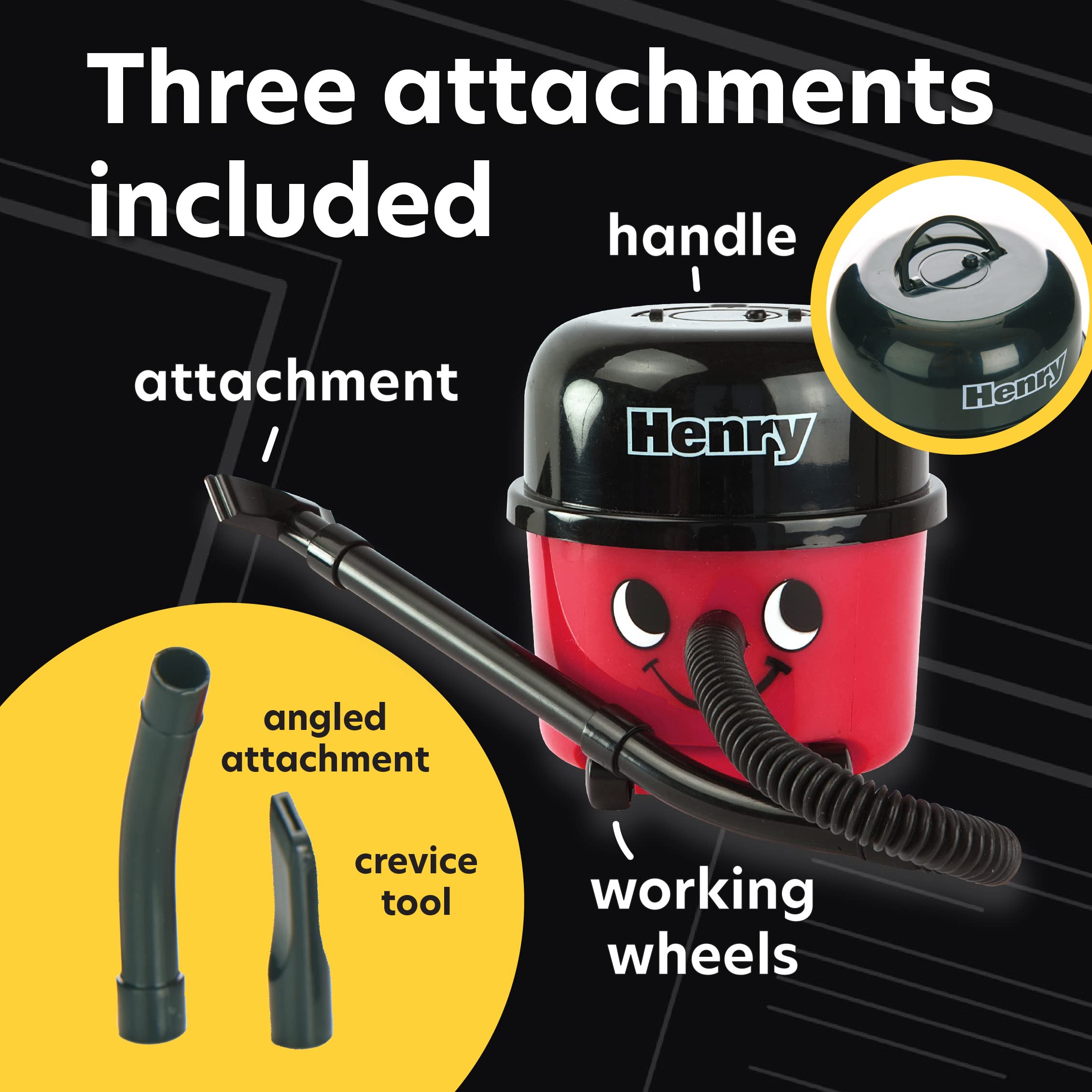 Paladone Henry Hoover Desk Mini Vacuum - Cordless Keyboard & Computer Cleaner, Novelty Desktop Dust Cleaner for Office, Home & Workspace | Perfect for PC, Laptop, Keyboard & Electronics Cleaning