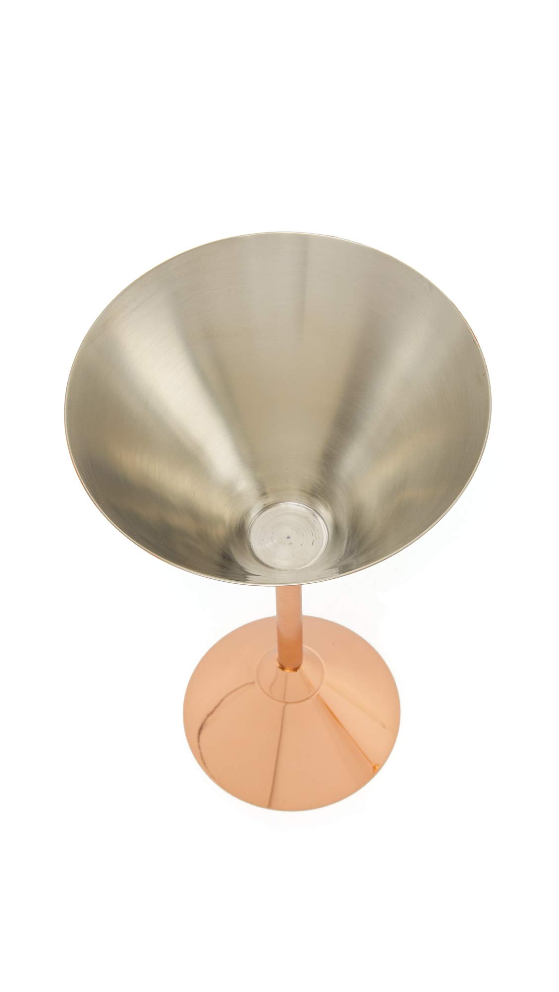 Tom Dixon Plum Martini Glasses Set - 4-Piece Copper Metallic Cocktail Glasses for Home Bar, Parties & Elegant Entertaining