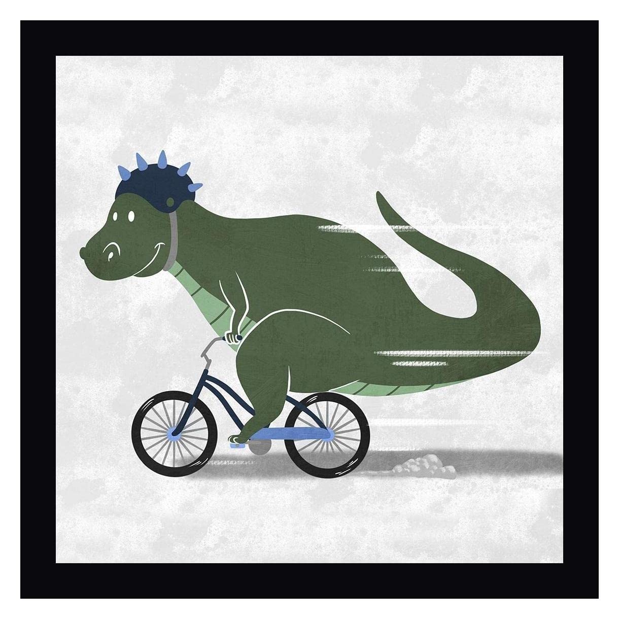 Marcus Prime Racing Dino 2 - 20x20 Inch Framed Canvas Wall Art with Black Frame - Ready to Hang - Perfect for Living Room, Bedroom & Office Decor