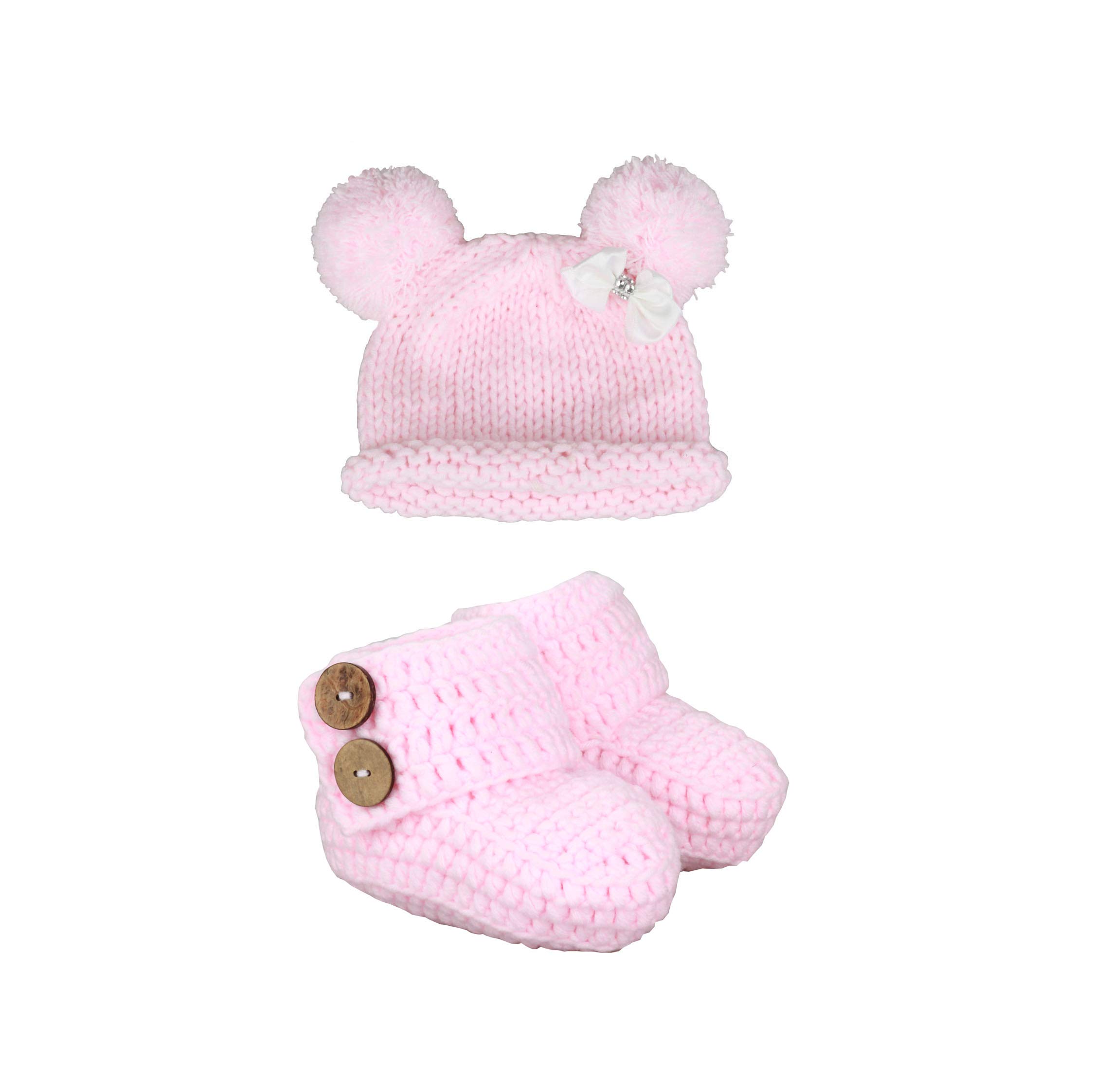 Zefen Handmade Knit Crochet Baby Booties - Soft Newborn Socks & Infant Shoes for 0-12 Months - Perfect for Photography, Gifts, and Winter Warmth