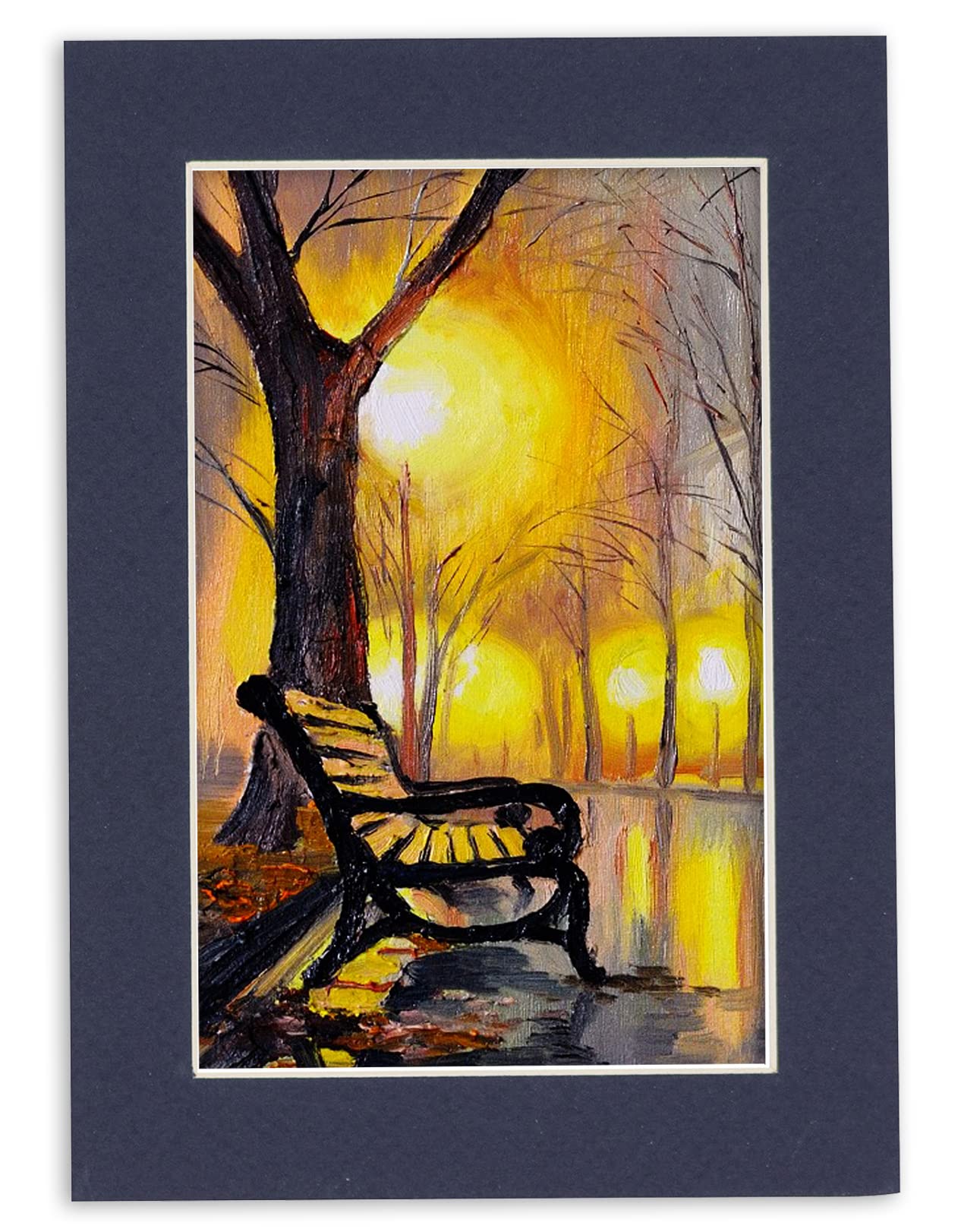 20x24 Inch Navy Blue Acid-Free Picture Mat - Precut Bevel Cut Matboard for 16x20 Photos & Artwork - Perfect for Framing, Scrapbooking, and Home Decor Display