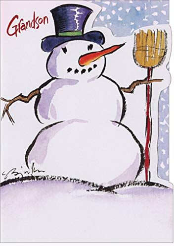Eco-Friendly Recycled Paper Greetings Snowman Christmas Card - Perfect for Holiday Wishes, Office Parties & Family Gatherings