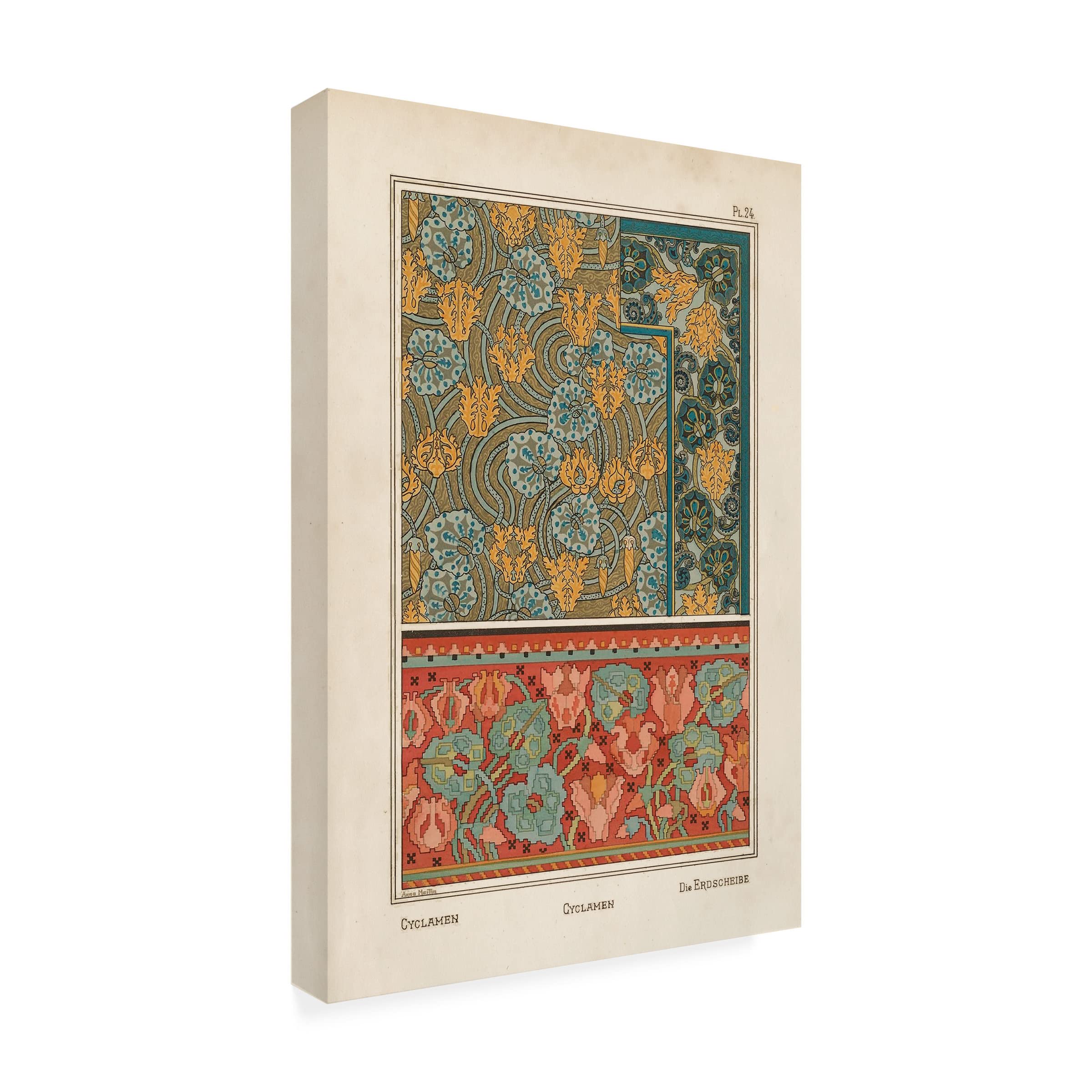 Trademark Fine Art 'Nouveau Decorative I' Canvas Wall Art Print - Modern Home Decor for Living Room, Bedroom & Office