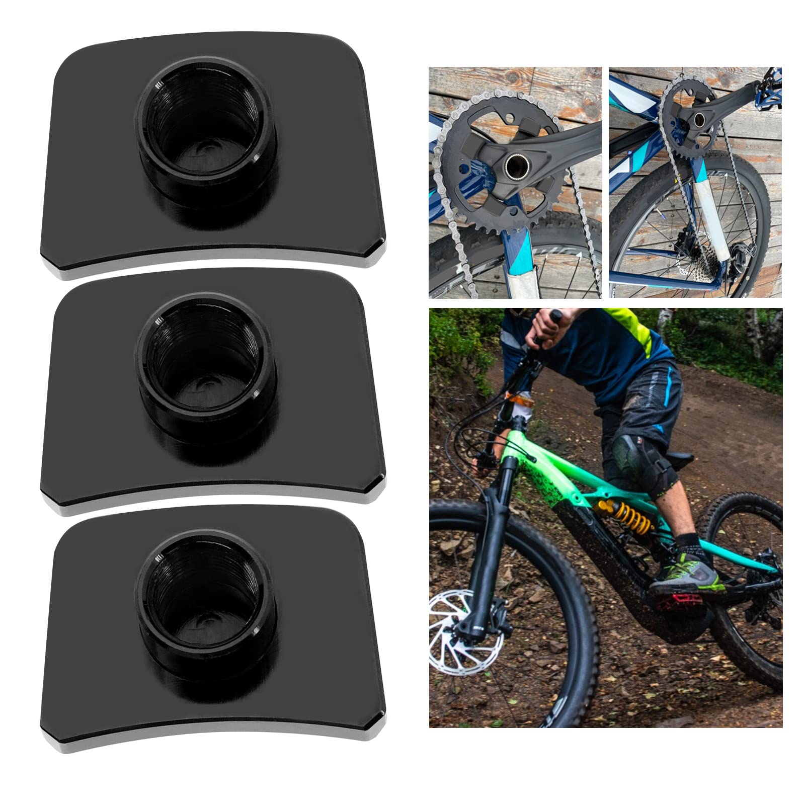 eMagTech 4PCS Single Chainring Bolts - CNC Aluminum Alloy Crankset Screws (25x18mm) for Mountain Bikes, Road Bikes, Folding Bikes, Downhill Bikes, MTB & BMX - Durable Replacement Parts for Smooth Cycling Performance