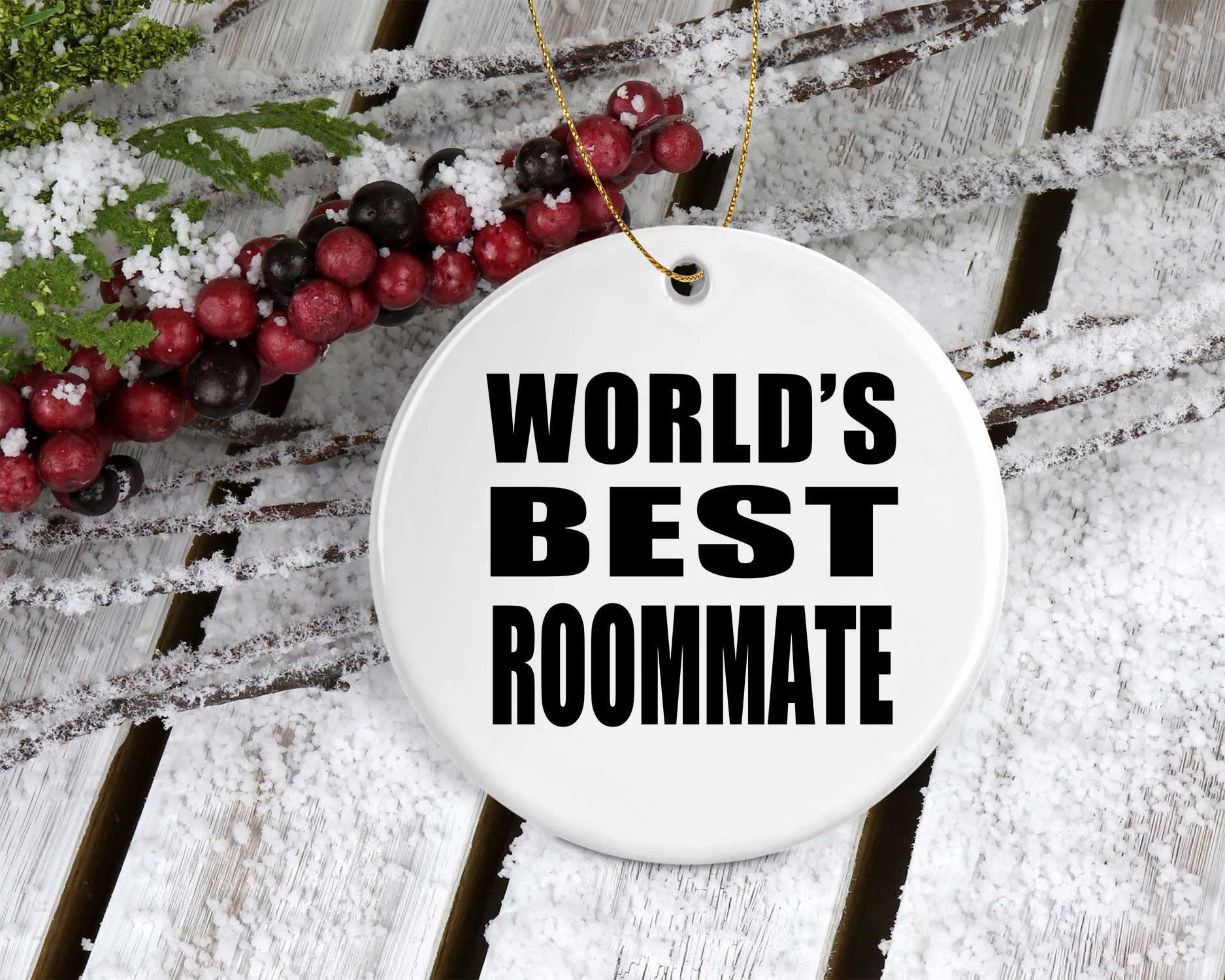 Christmas Tree Decorations - Circle Ornaments for Holiday Decor | Best Roommate Gift Ideas for Birthday, Anniversary, Valentine's Day, Mother's Day & Father's Day | Perfect Presents for Men, Women, Him, Her, Friends, Mom, Dad & Wife | Home Party Decor & Festive Gift Giving