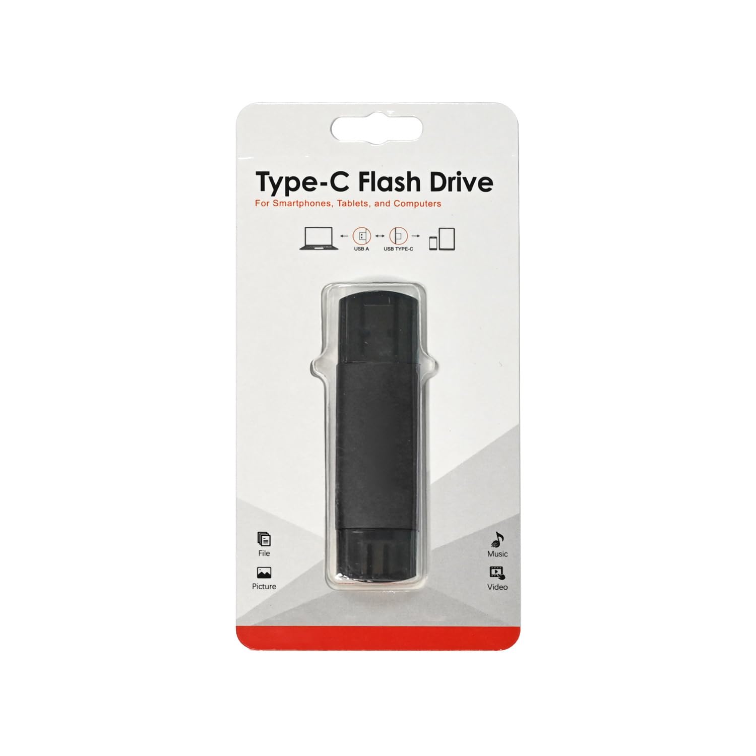 32GB USB Flash Drive Dual USB-A & USB-C 3.0 for Android/PC/Phone Storage