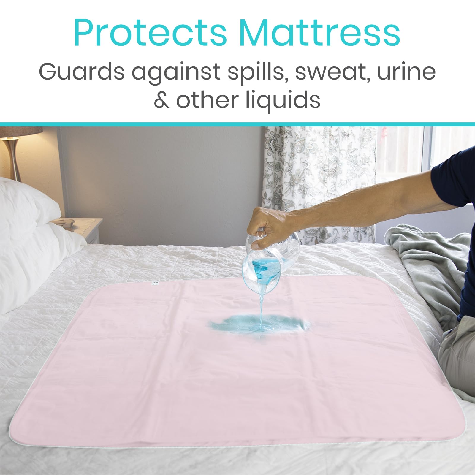 **Vive Sures Waterproof Washable Bed Pad for Adults (34
