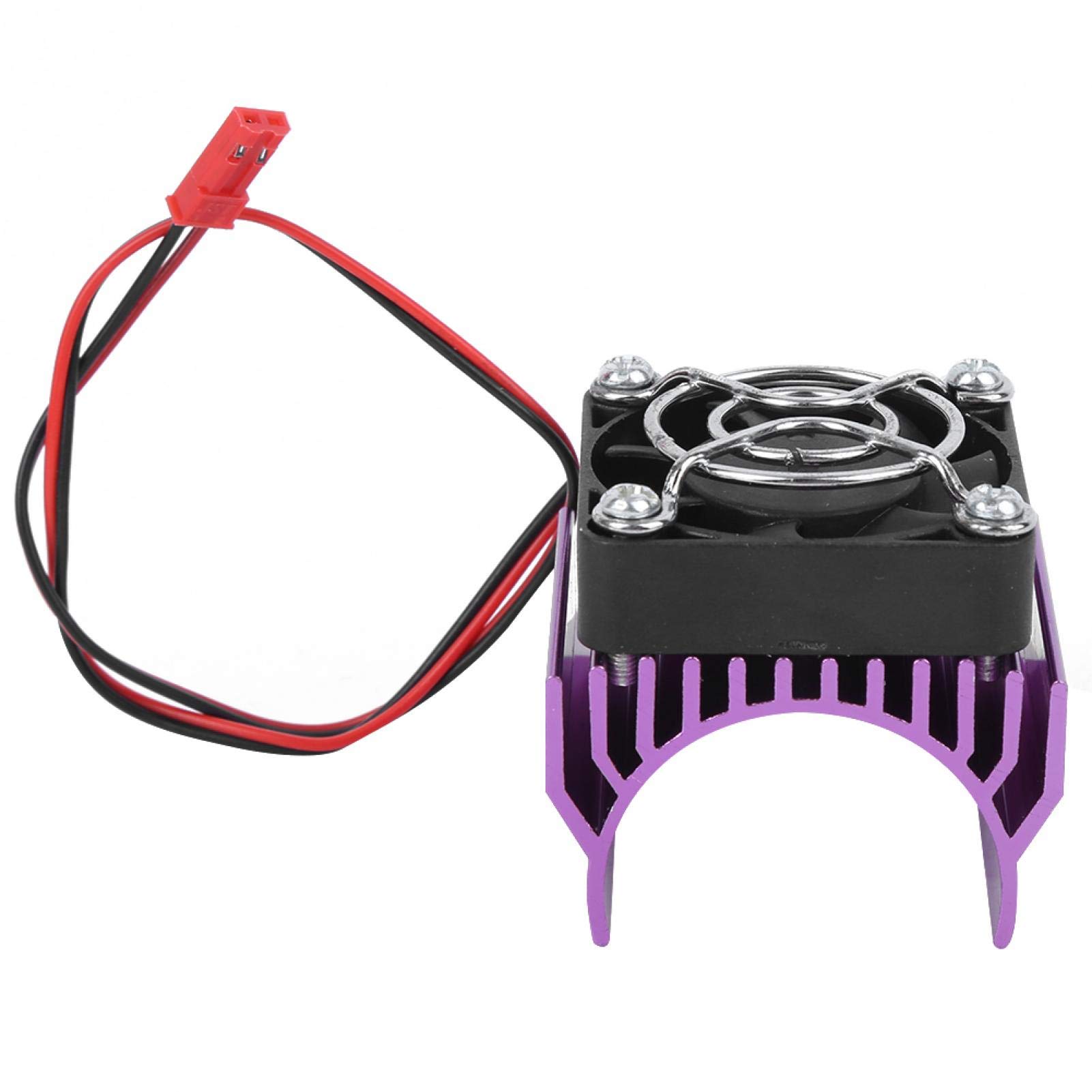 High Performance RC Motor Heat Sink Cooler with Protective Net - Efficient Aluminum Cooling System for 1/10 Scale RC Cars, Trucks & Buggies - Perfect for Racing, Off-Roading & High-Speed RC Enthusiasts (Purple)