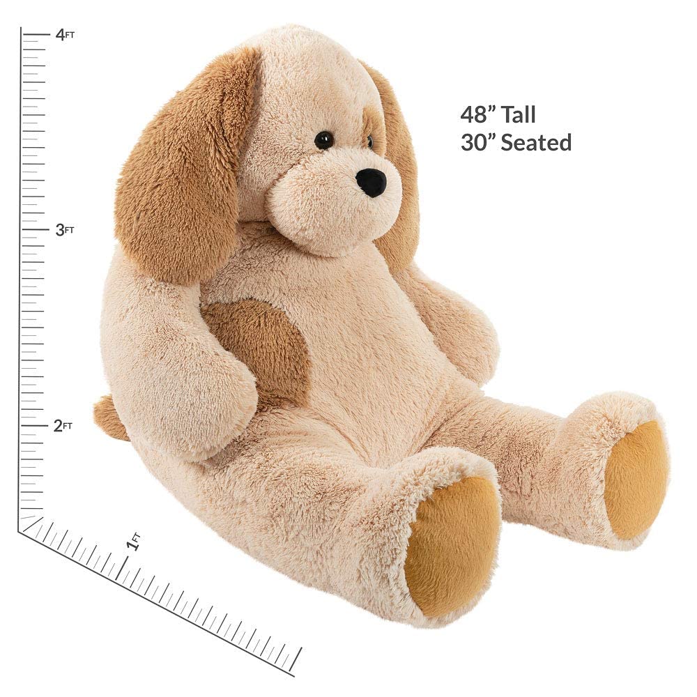 4 Foot Giant Vermont Teddy Bear Dog Stuffed Animal Plush - Extra Large Cuddly Puppy Toy from USA-Made Giant Cuddle Collection - Perfect for Kids' Bedrooms, Nursery Decor, Birthday Gifts & Adult Collectors - Soft Collectible Stuffed Dog for Cuddling, Decor & Gifting