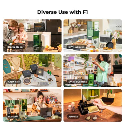 xTool F1 10W Laser Engraver & Cutter Basic Bundle - Perfect for DIY Crafts, Woodworking, and Personalized Gifts