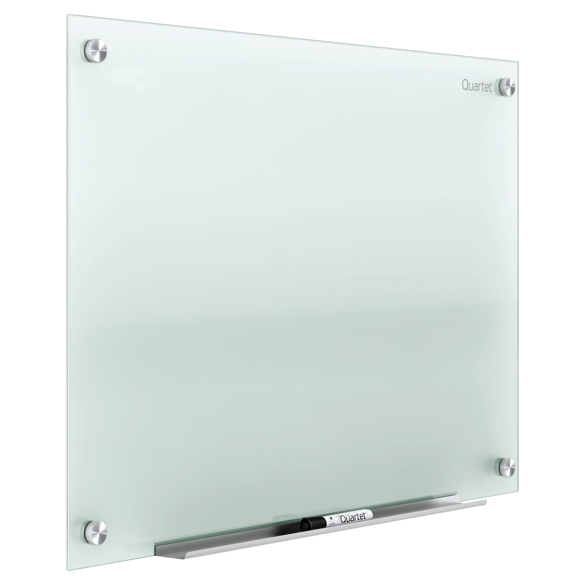 Quartet 4' x 3' Non-Magnetic Glass Whiteboard - Frosted Surface Dry Erase Board for Office, Classroom & Home Use (Model G4836F)