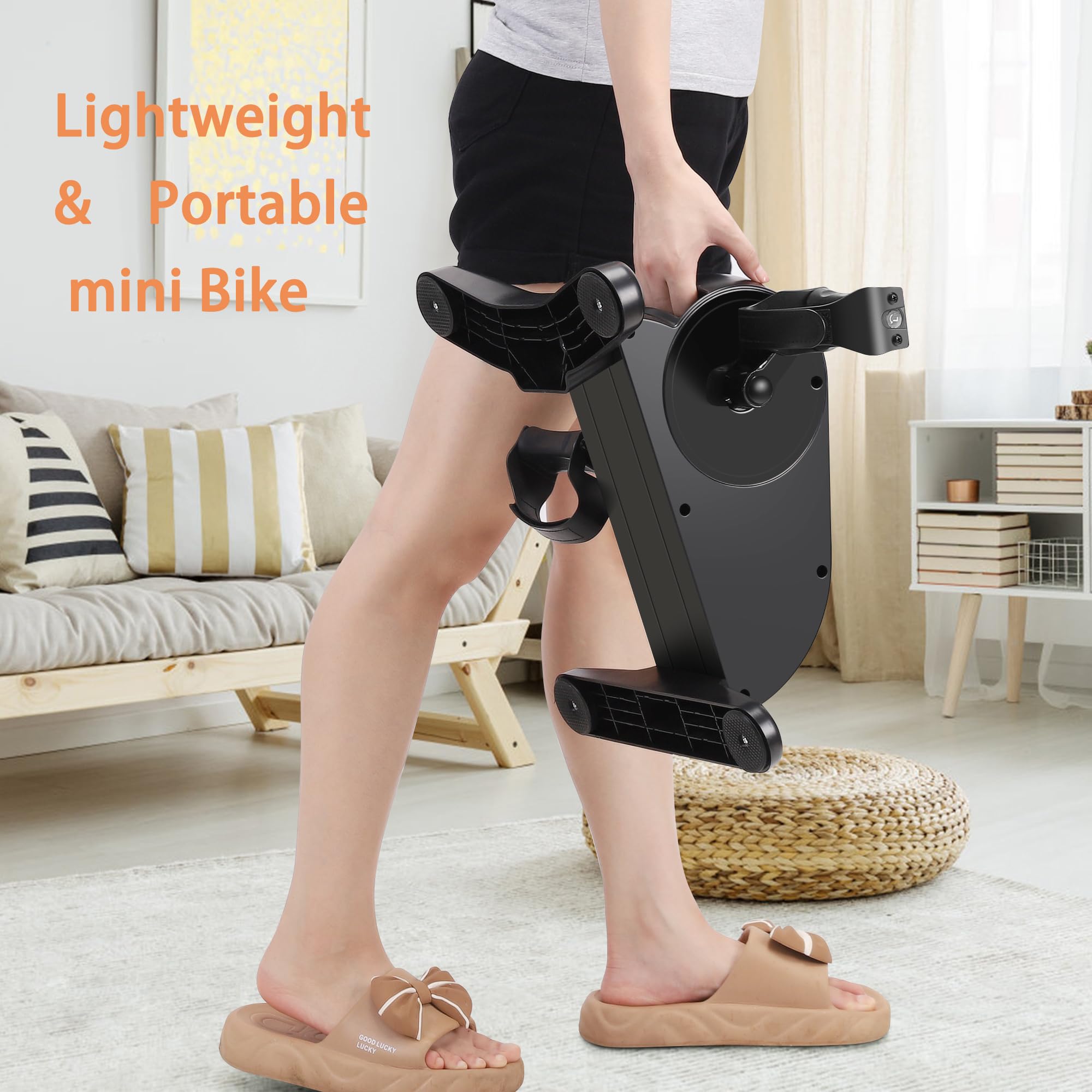 Electric Pedal Exerciser - Mini Motorized Exercise Bike for Leg & Arm Workout - Low Impact Home & Office Fitness Equipment for Seniors & Rehab