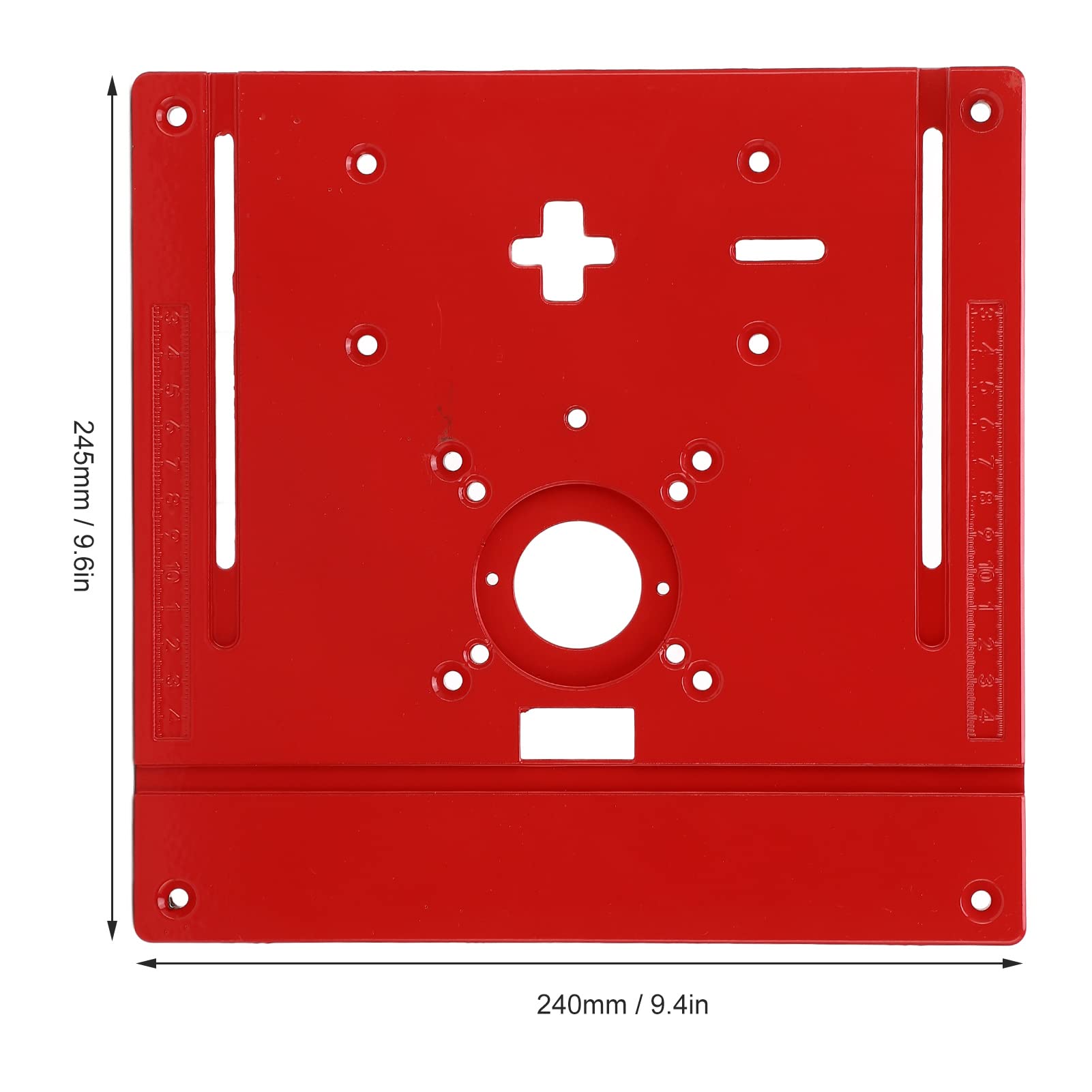 Premium Aluminum Router Table Insert Plate - Heavy Duty Woodworking Bench with Flip Plate for Trimming, Engraving & DIY Projects | Perfect for Home Workshops & Professional Carpentry