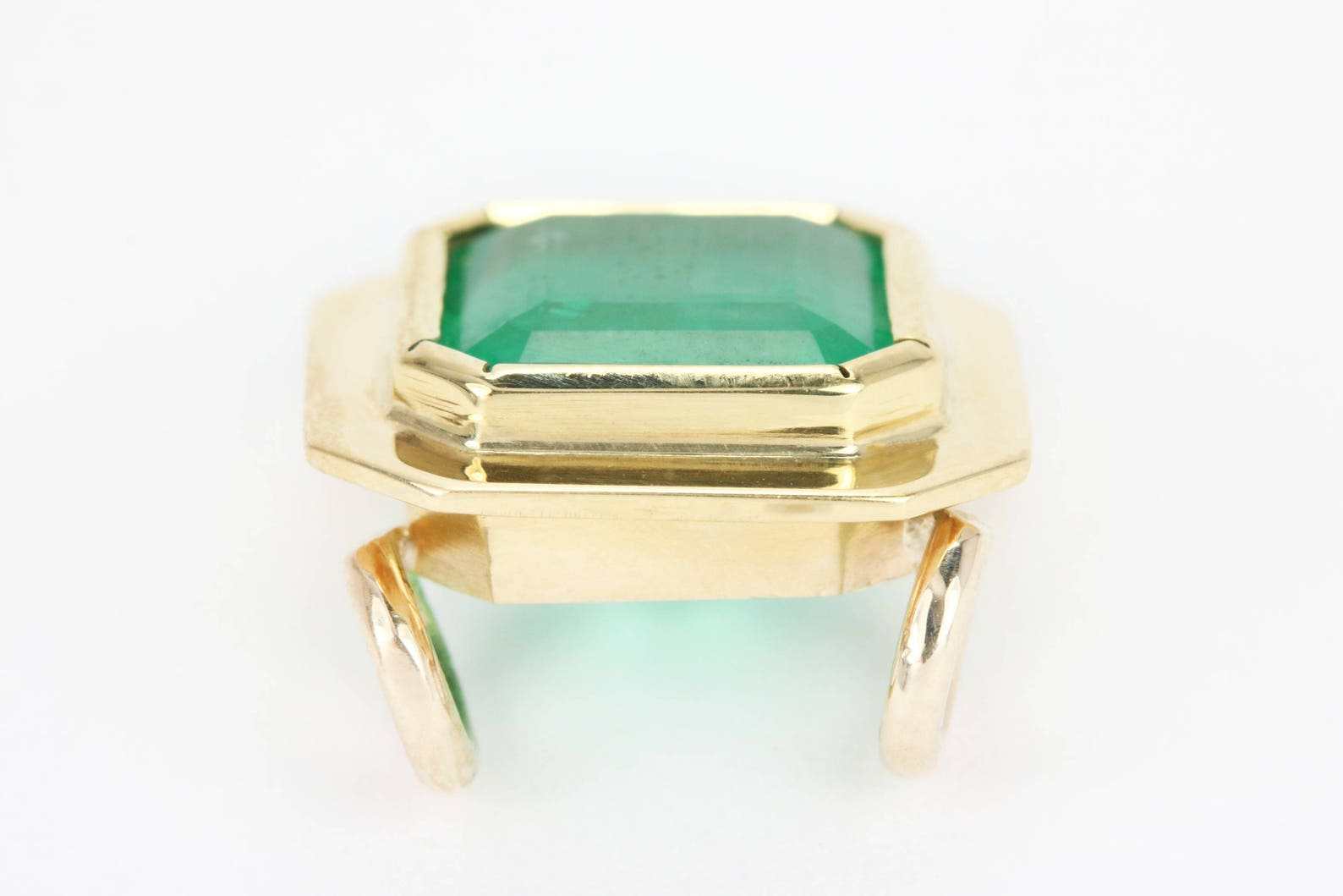 3.0 Carat Bezel Set Asscher Cut Emerald Necklace in 14K Gold - Rich Green Gemstone Jewelry for Women, Perfect for Weddings, Anniversaries & Special Occasions