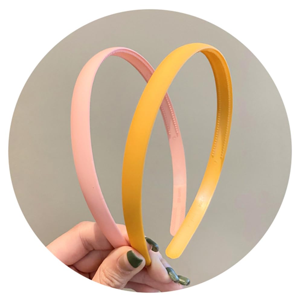 Elegant Slim Pink Alice Hair Bands for Women & Girls - Soft Headband Hair Accessories for School, Work & Everyday Wear