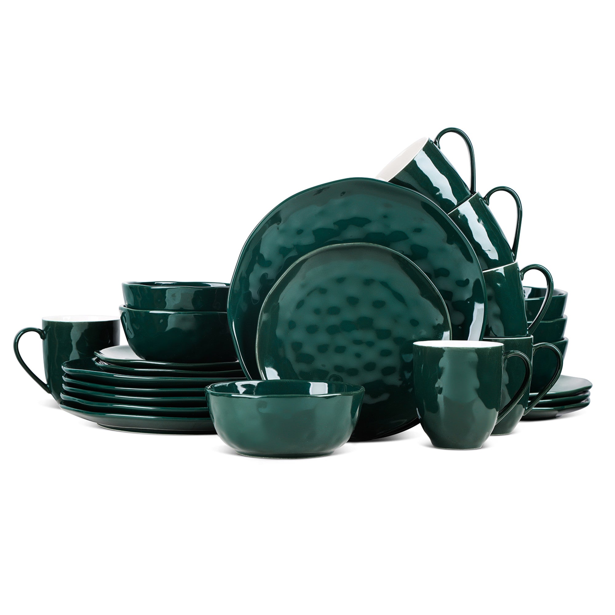 Ivy Porcelain Dinnerware Set - Elegant Green Tableware for Fine Dining & Special Occasions | Perfect for Weddings, Anniversaries & Dinner Parties