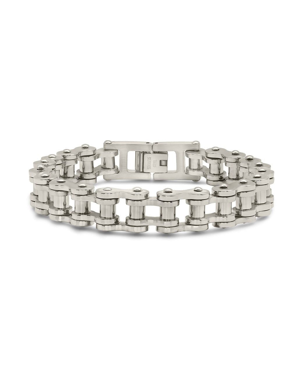 Men's Bolt Chain Watch Band Bracelet - Stainless Steel Adjustable Replacement Strap for Smartwatches & Dress Watches | Perfect for Business, Casual & Formal Occasions