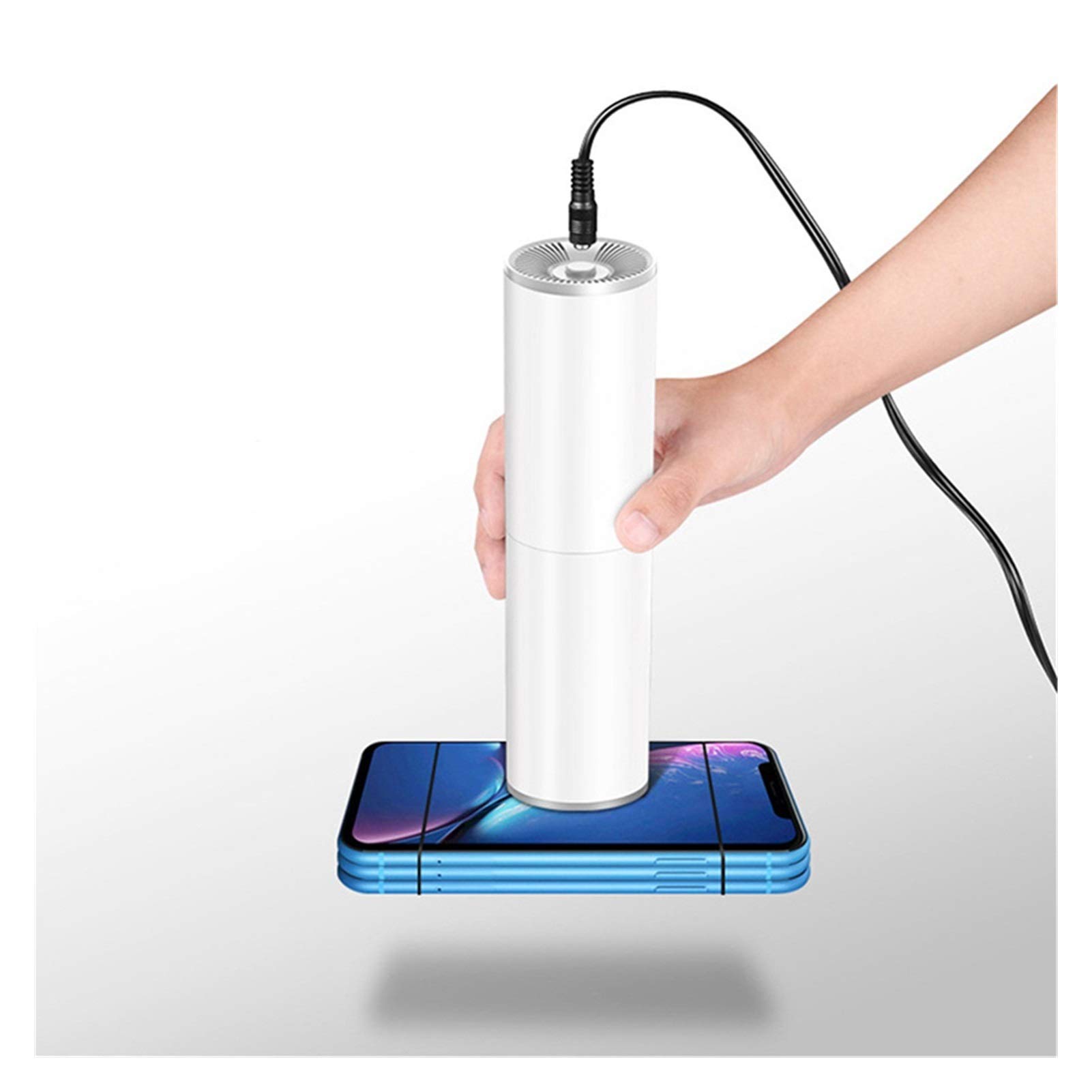 XJJZS 12V Portable Handheld Car Vacuum Cleaner - 120W Powerful Suction Mini Auto Vacuum for Home & Vehicle Cleaning - Compact Black Car Vacuum for Seats, Carpets & Hard-to-Reach Areas