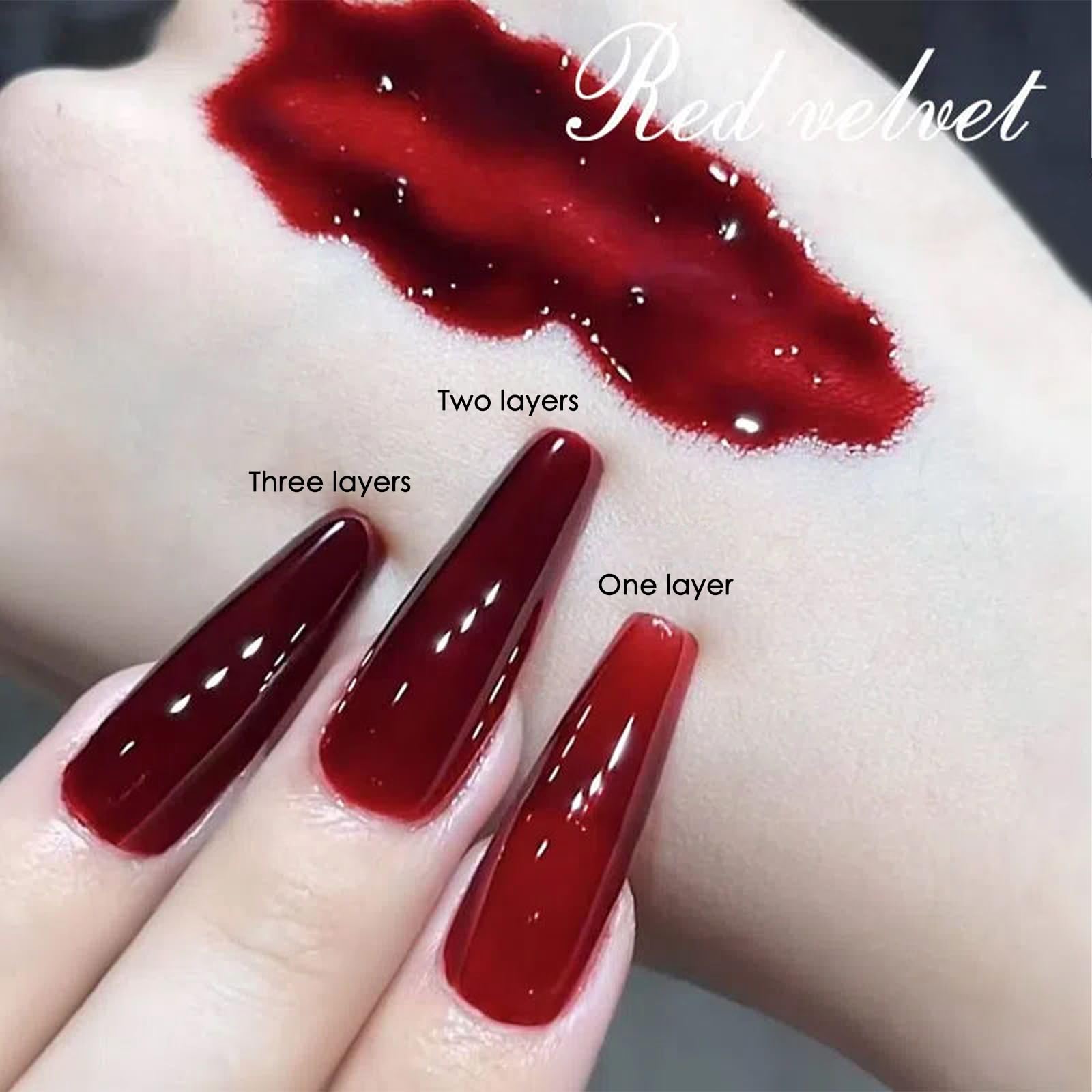 Cherry Red Nail Polish - 12ml Quick Dry Nail Lacquer for Nail Art, Long Lasting Varnish (0.41 fl oz) - Perfect for Manicures, Pedicures & Salon Nail Designs