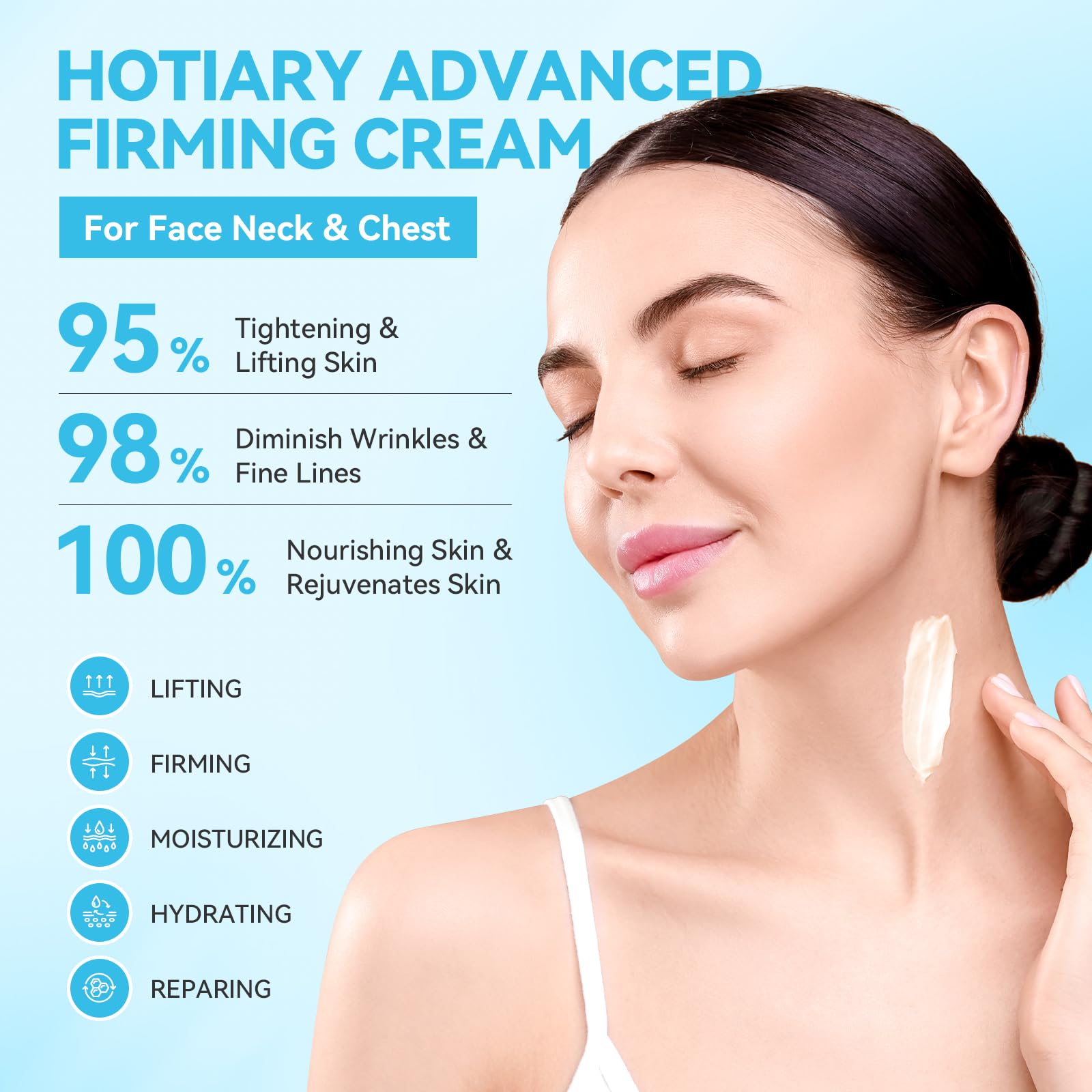 **Hibiscus & Honey Firming Neck & Face Cream - Anti-Wrinkle, Tightening, Moisturizing with Collagen, Retinol & Peptides - 1.7 Fl.oz - Perfect Valentine's Gift for Women & Wife - Ideal for Night Routine & Anti-Aging Skincare**
