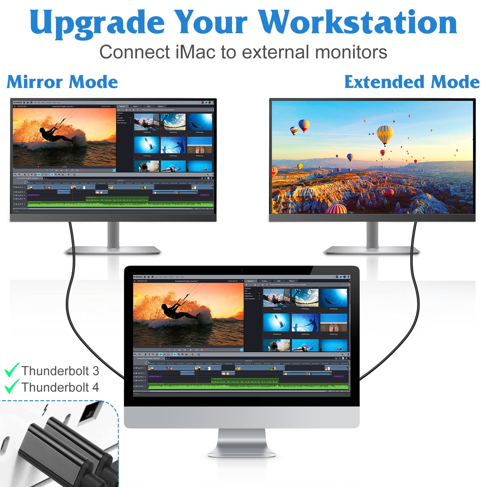 6ft USB C to HDMI Cable 4K 60Hz - High Speed USB 3.1 Type C to HDMI Adapter - Thunderbolt 3 Compatible for MacBook Pro/iMac Pro/Chromebook - Home Office, Conference & TV Streaming