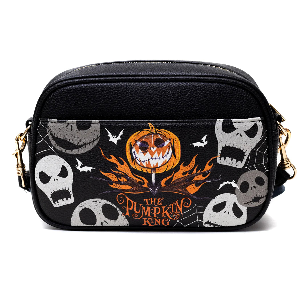 WondaPOP The Nightmare Before Christmas Jack Skellington & Zero Camera Crossbody Bag - Cute Disney Halloween Purse for Cosplay, Theme Parks & Daily Use
