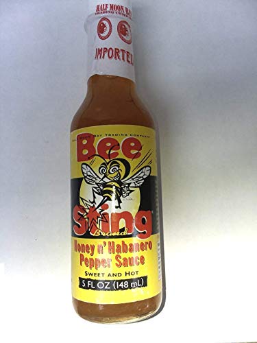 Bee Sting Honey N' Habanero Hot Sauce - 5 fl oz (Pack of 10) | Spicy Gourmet Condiment for Wings, Tacos, Burgers & BBQ