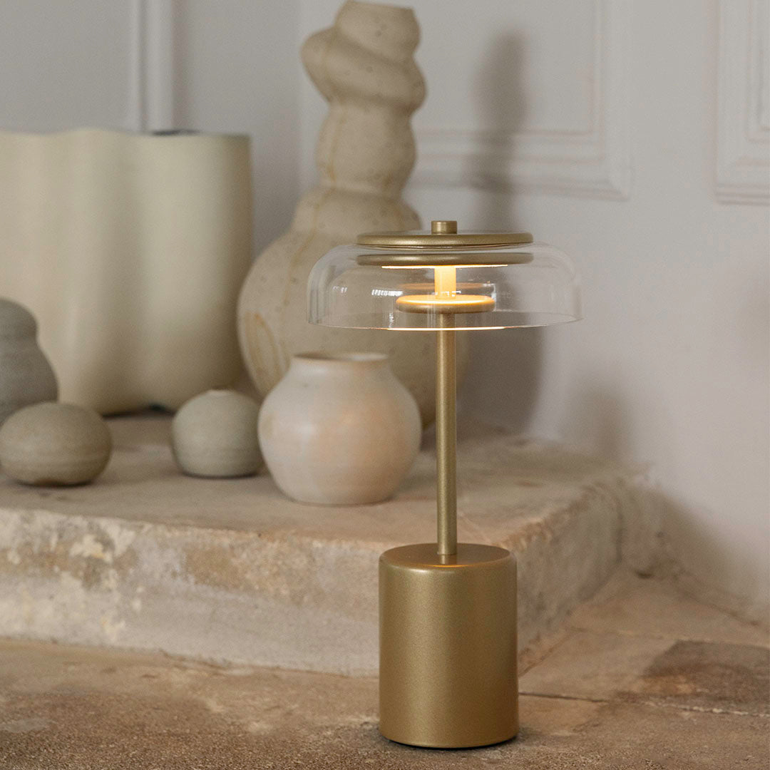 Blossi Mini Portable Table Lamp - USB Rechargeable Night Light for Bedroom, Desk, Nursery, Travel | Warm White LED, Dimmable, Battery Operated | Perfect for Reading, Relaxing, Decor
