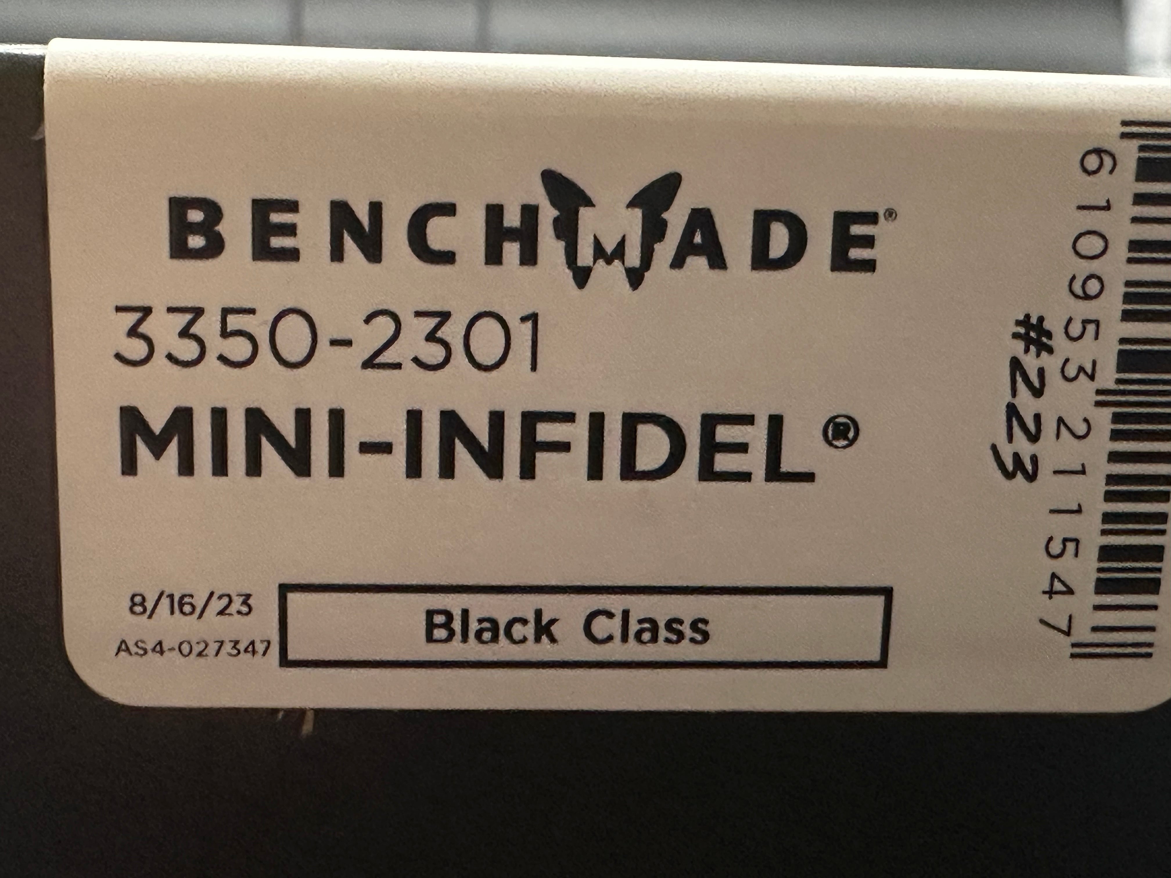 Benchmade Mini Infidel OTF Knife - Limited Edition Crater Blue, 3.1