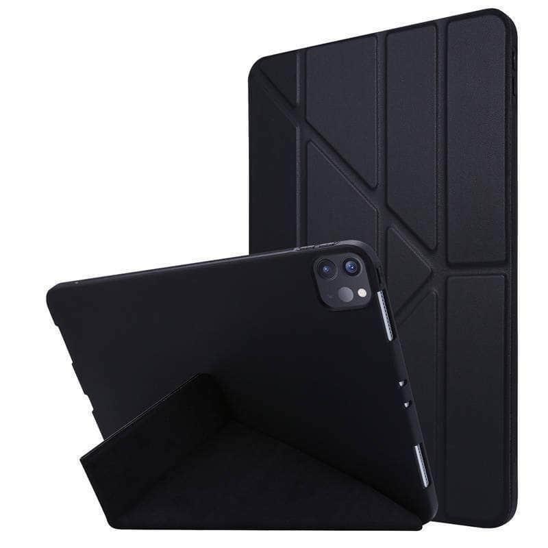 2020 iPad Pro 11 Inch Hybrid PU Leather Smart Trifold Case - Protective Cover with Auto Sleep/Wake for Work, Study & Travel