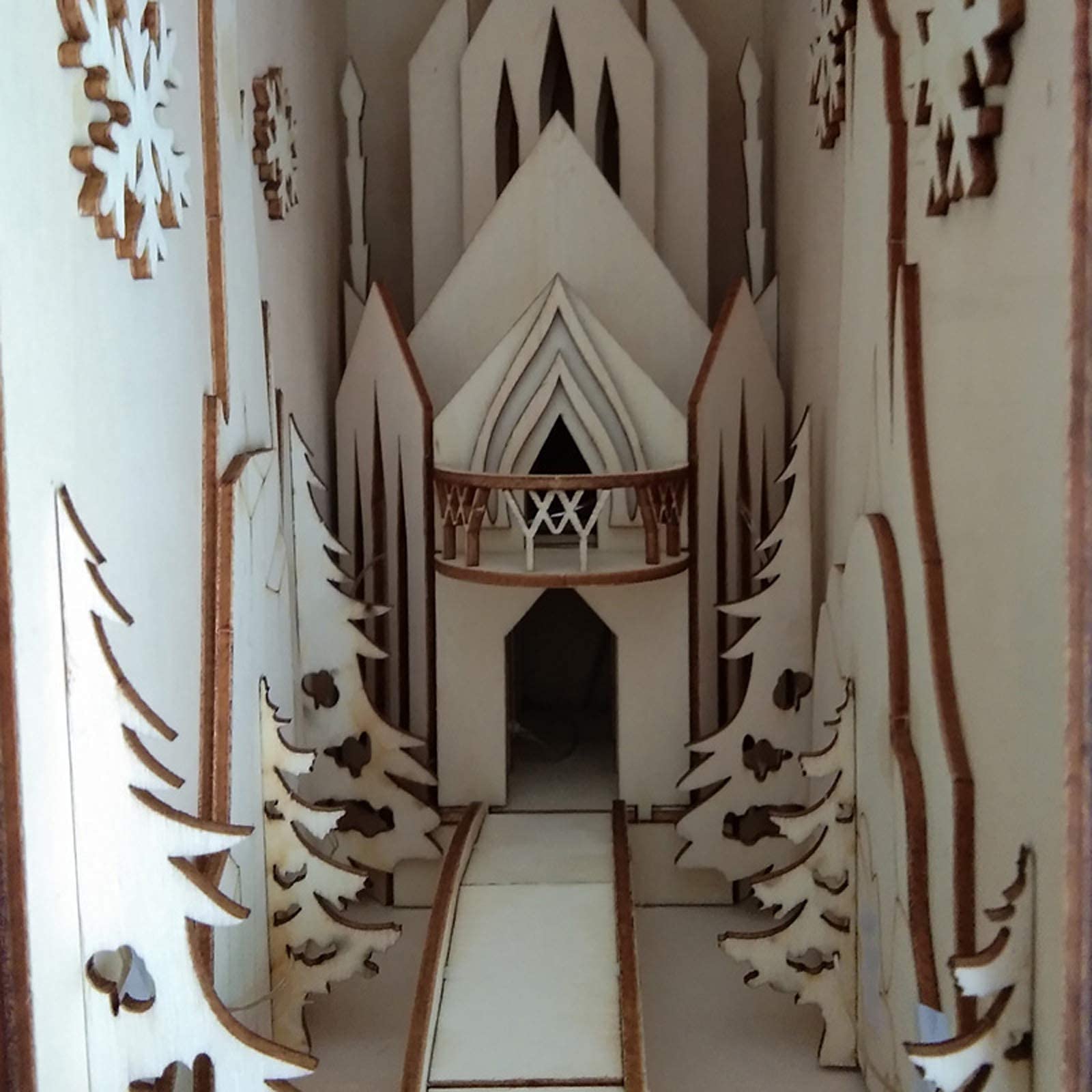 Handmade DIY Wooden Bookends - Snow Castle & Diagon Alley Design, Unique Bookshelf Decor for Harry Potter Fans | Perfect Birthday Gift for Book Lovers & Home Office Decor