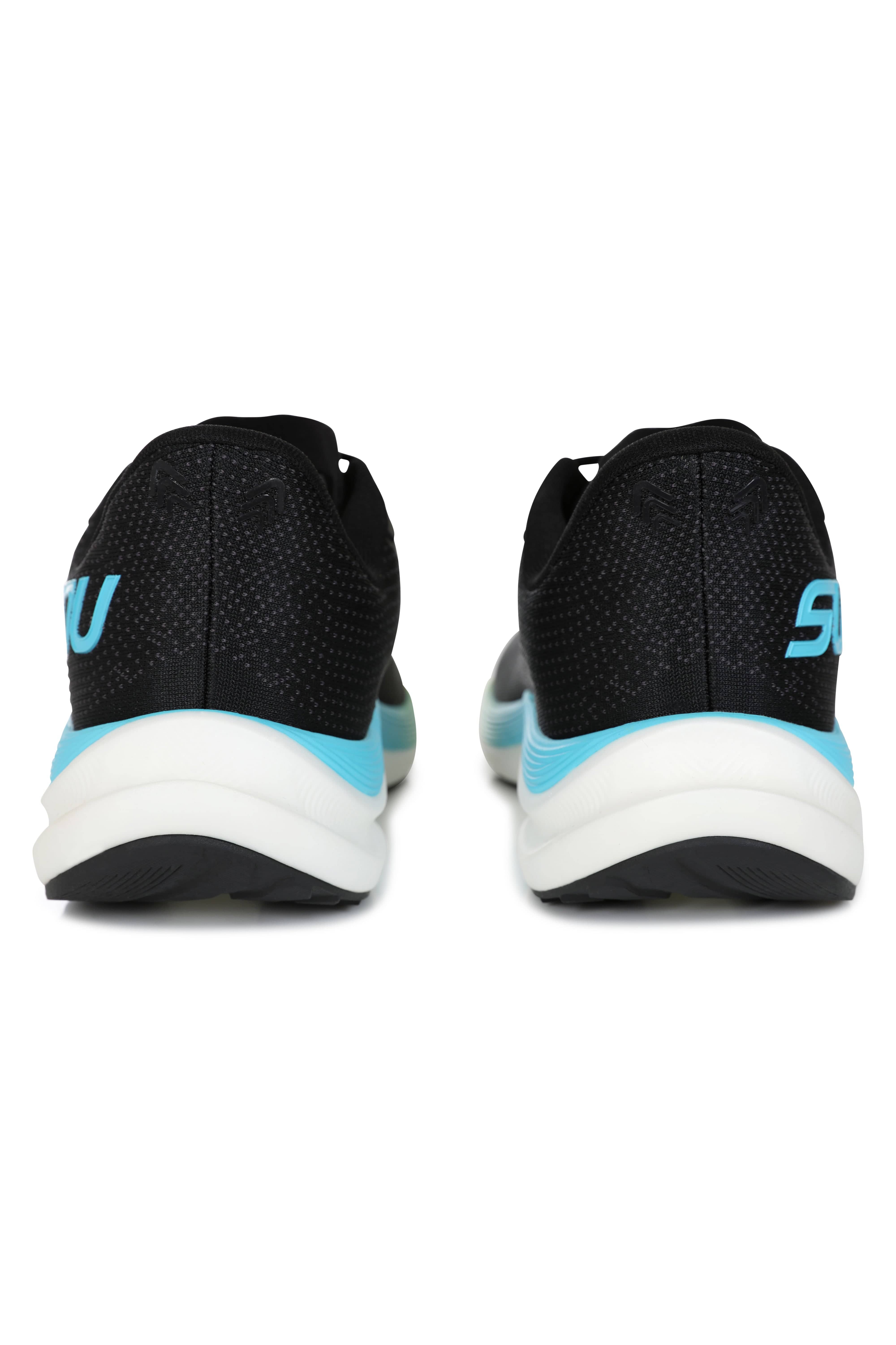 SRM 01 Running Shoes for Men & Women - Lightweight Breathable Athletic Sneakers in Black/Light Blue - Perfect for Jogging, Gym Workouts & Outdoor Activities