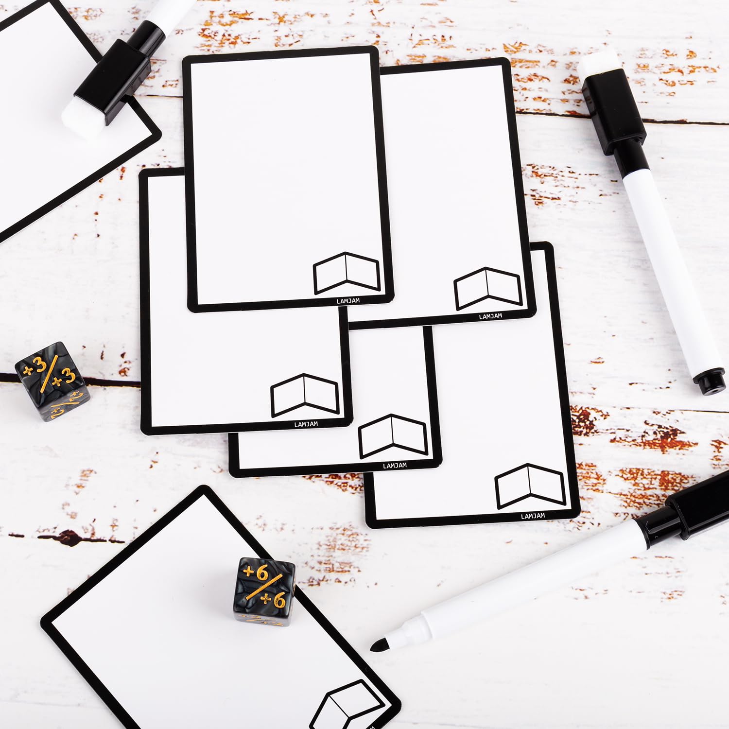 50-Piece Reusable Dry Erase MTG Tokens with Marker - Double-Sided Magic The Gathering Proxy Cards for DIY Game Accessories | Perfect for MTG Tournaments, Casual Play & Custom Card Creation