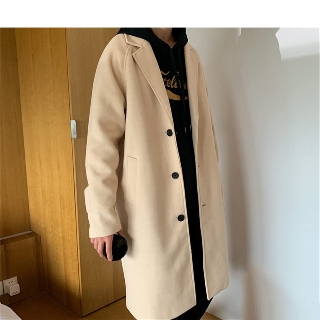 Men's Korean Winter Jacket & Wool Coat - Japanese Streetwear Overcoat for Men | Warm Winter Outerwear for Urban Fashion & Casual Outings