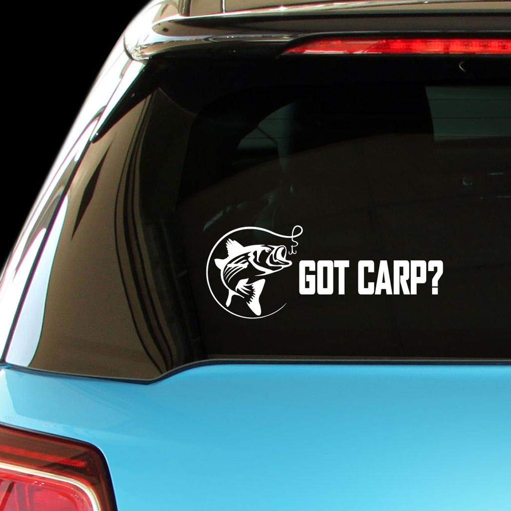 GOT CARP Fish Fishing Decal Sticker for Car, Laptop, Wall - Waterproof Vinyl, Durable Adhesive - Perfect for Outdoor Enthusiasts & Fishing Lovers
