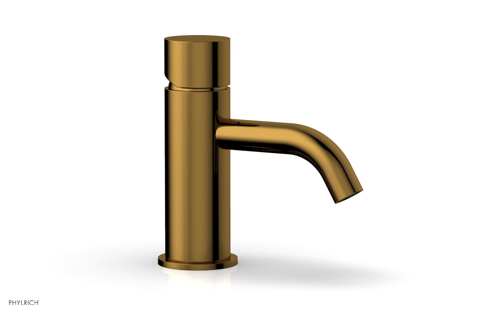 BASIC II Single Hole Bathroom Faucet with Smooth Handle - Modern Waterfall Spout Design for Sink Vanity, Perfect for Home, Hotel, and Office Restroom Renovation