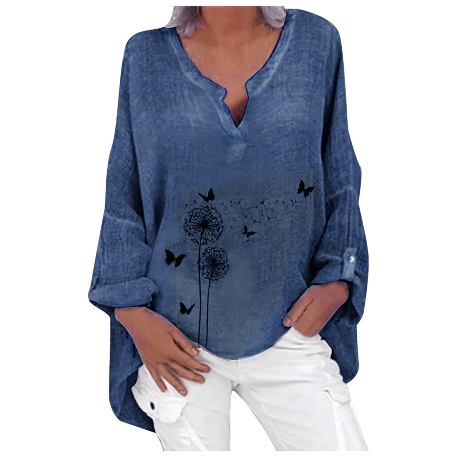 Floral Print Casual Tunic Top for Women - Crewneck Summer & Fall Blouse, Workout Tank Top - Perfect for Office, Workout & Everyday Wear