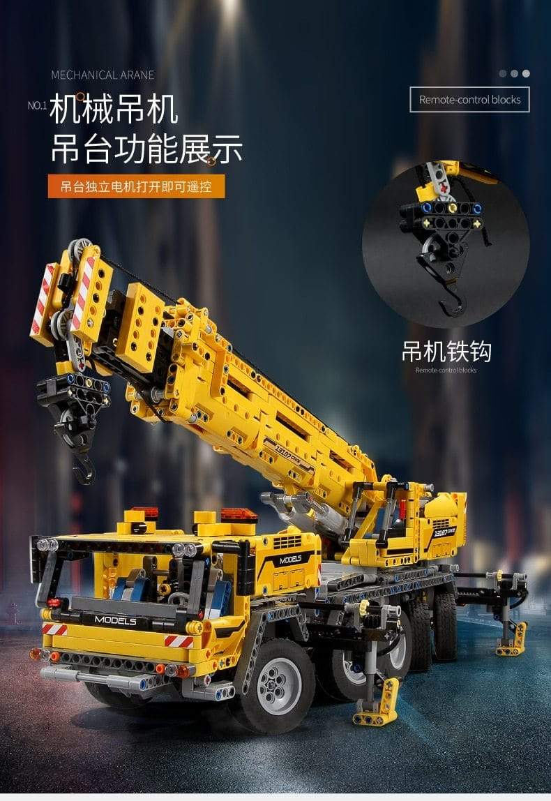 Mould King 13107 MOC 0853 Crane Mk II Ultimate Building Blocks Set - Technic Construction Toy for Adults & Kids - Perfect for DIY Projects, Engineering Enthusiasts, and Collectors