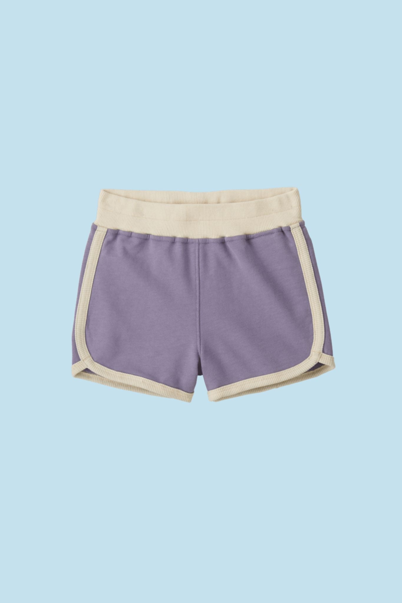 Purple Concrete Sweatshorts for Baby Girls - Soft & Comfortable Casual Wear for Playtime & Outings