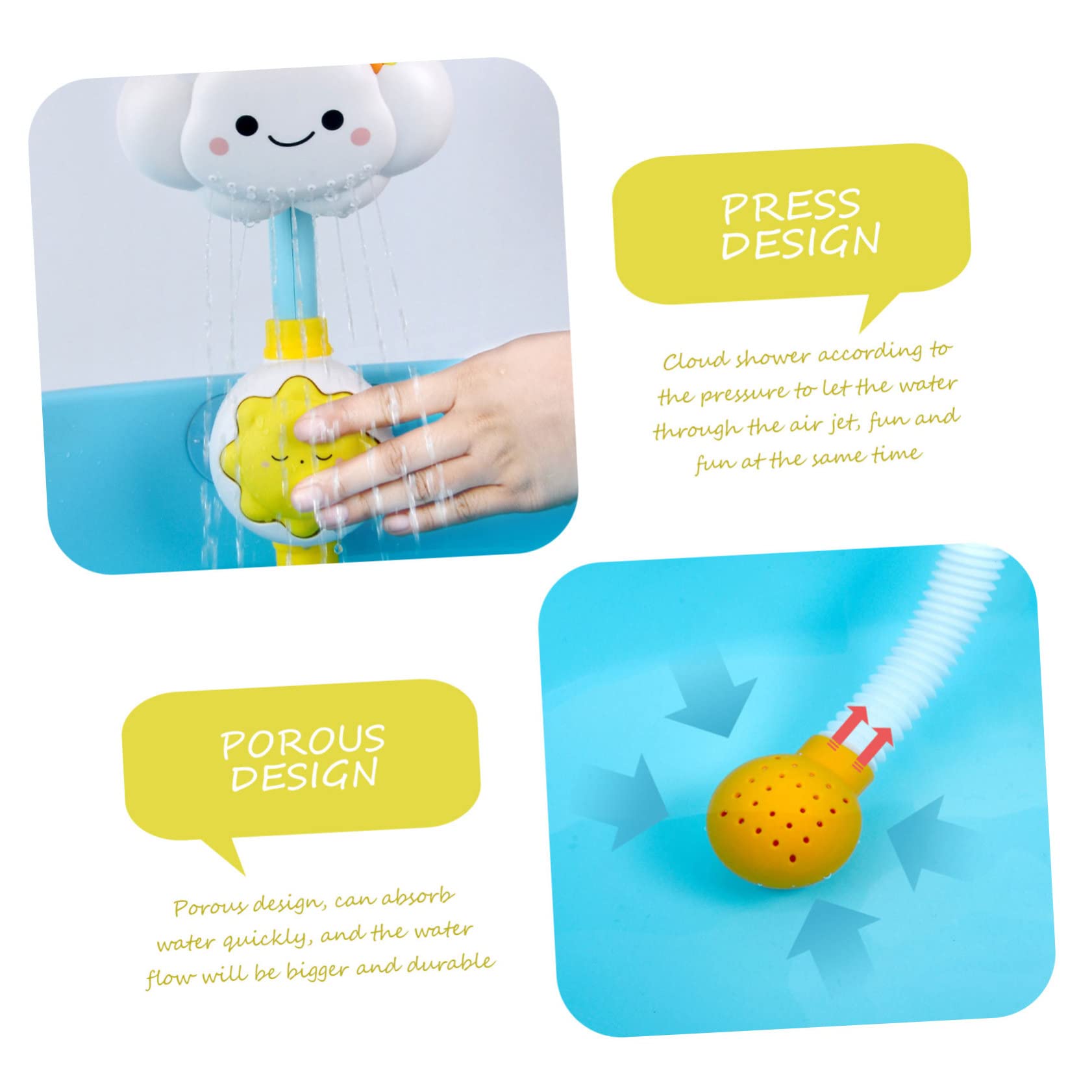 **DRESSOOS Kids Bath Toys - Fun Shower Head Water Squirters for Bathtub Play, Safe Plastic Toddler Bath Time Accessories - Perfect for Sensory Play & Learning Water Skills**