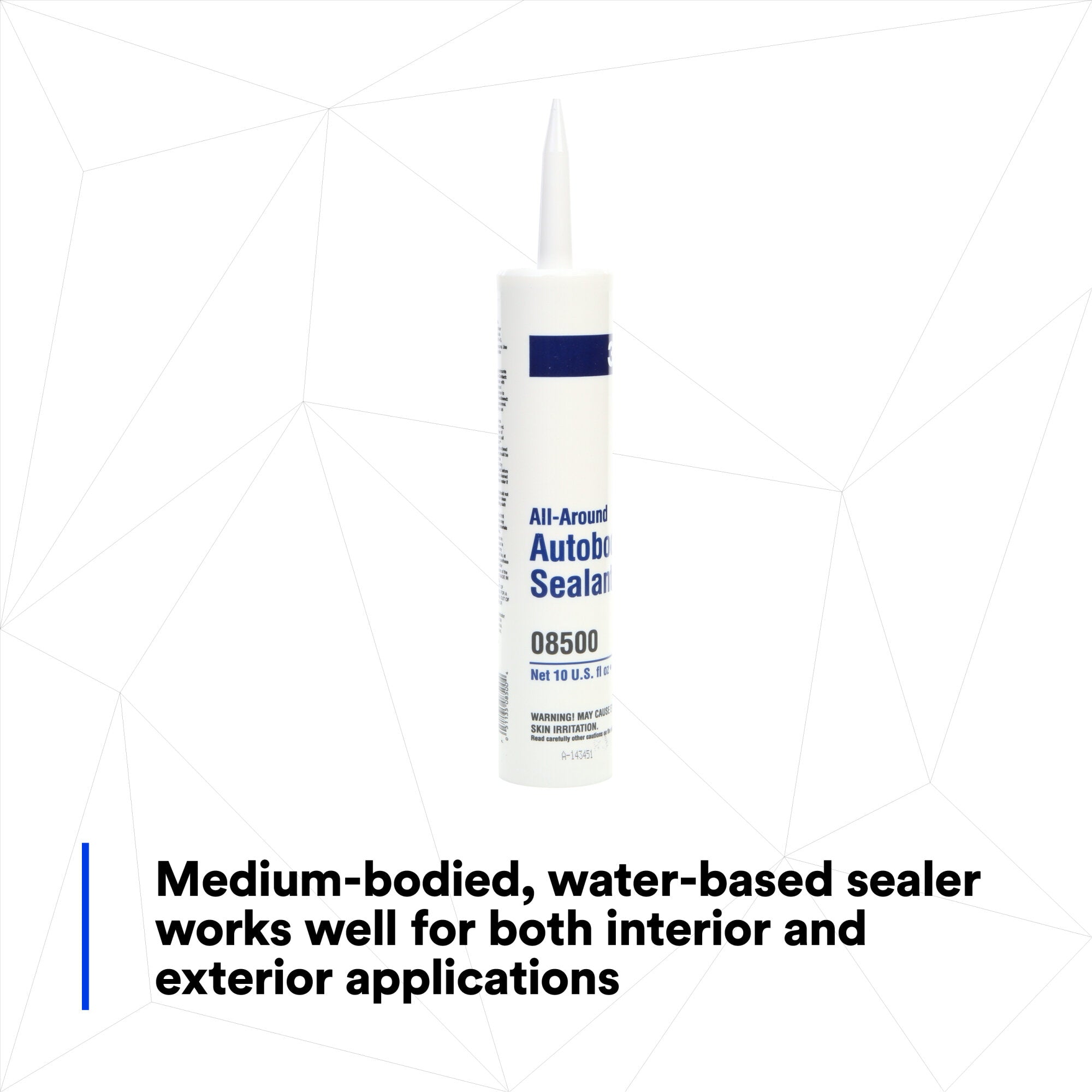 3M All Around Autobody Sealant 08500 - 1/10 Gallon Cartridge for Car Body Repair, Leak Sealing & Rust Protection - Perfect for DIY Auto Body Work & Professional Automotive Repairs