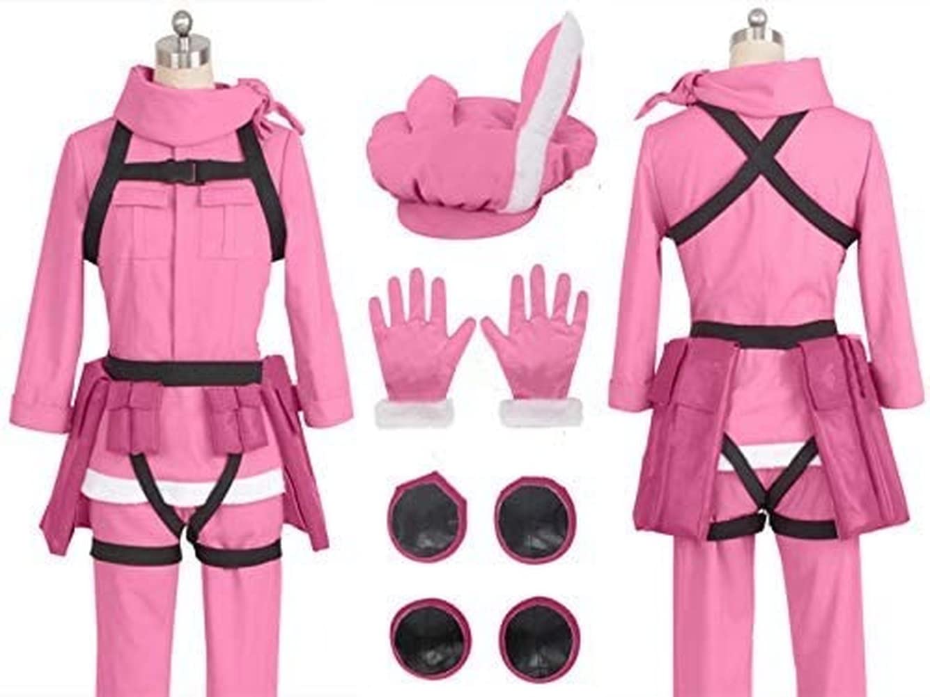 Gun Gale Online Llenn Cosplay Costume Full Set - Pink P90 Outfit for Kohiruimaki Karen | Anime Conventions & Halloween Cosplay