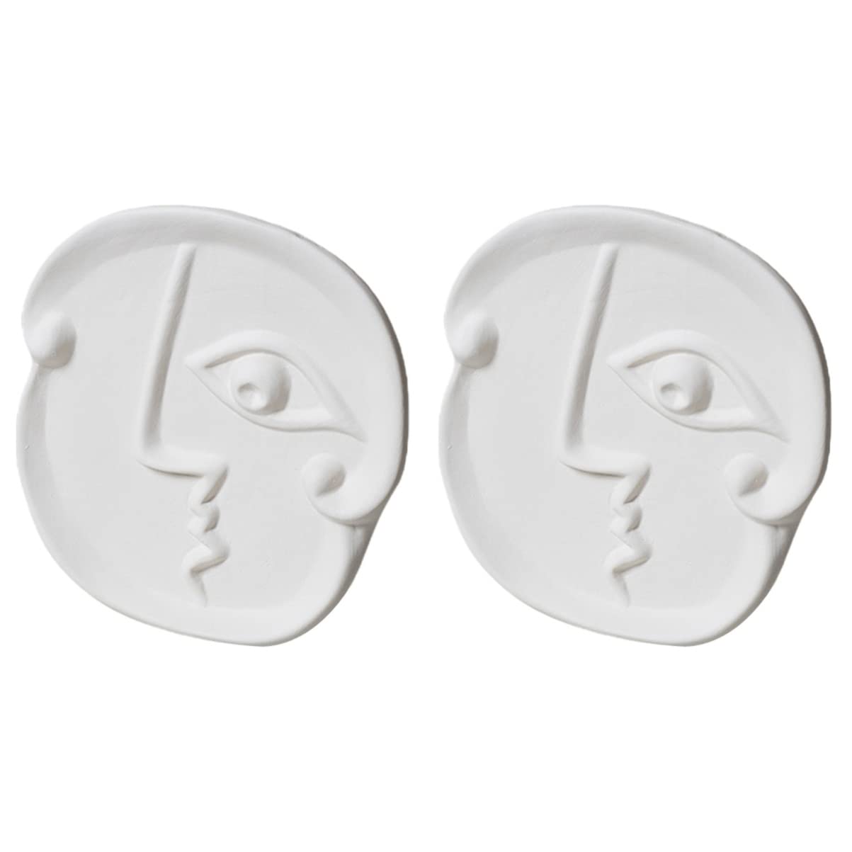 BESTOYARD 2-Pack Ceramic Face Vase Set - Abstract Human Head Flower Pot for Plants, Succulents & Home Decor - Perfect for Living Room, Bedroom & Office Desk Decorations