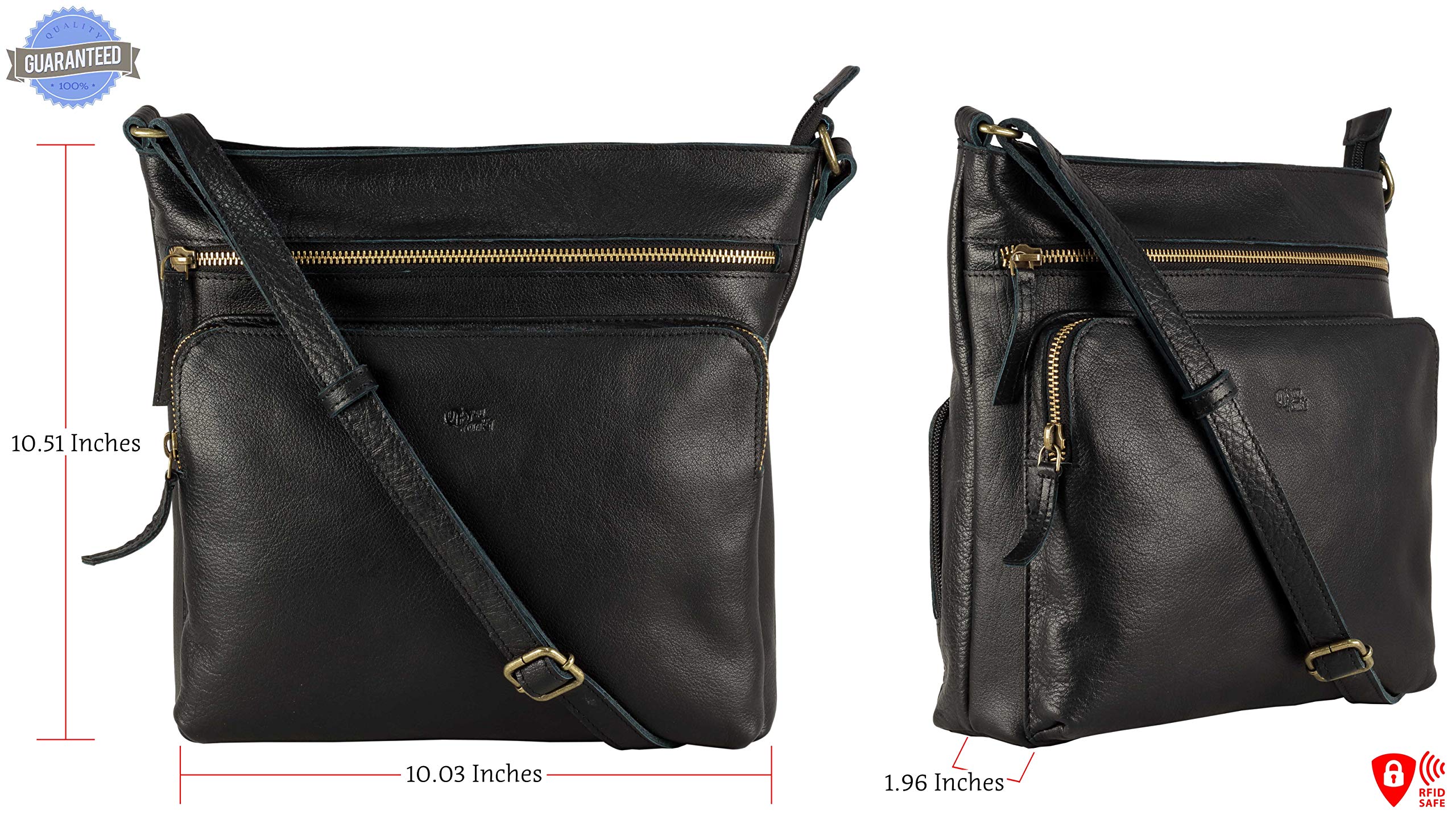 Genuine Leather Crossbody Purse for Women - Mou Meraki Shoulder Bag Handbag | Perfect for Everyday Use, Travel & Date Nights