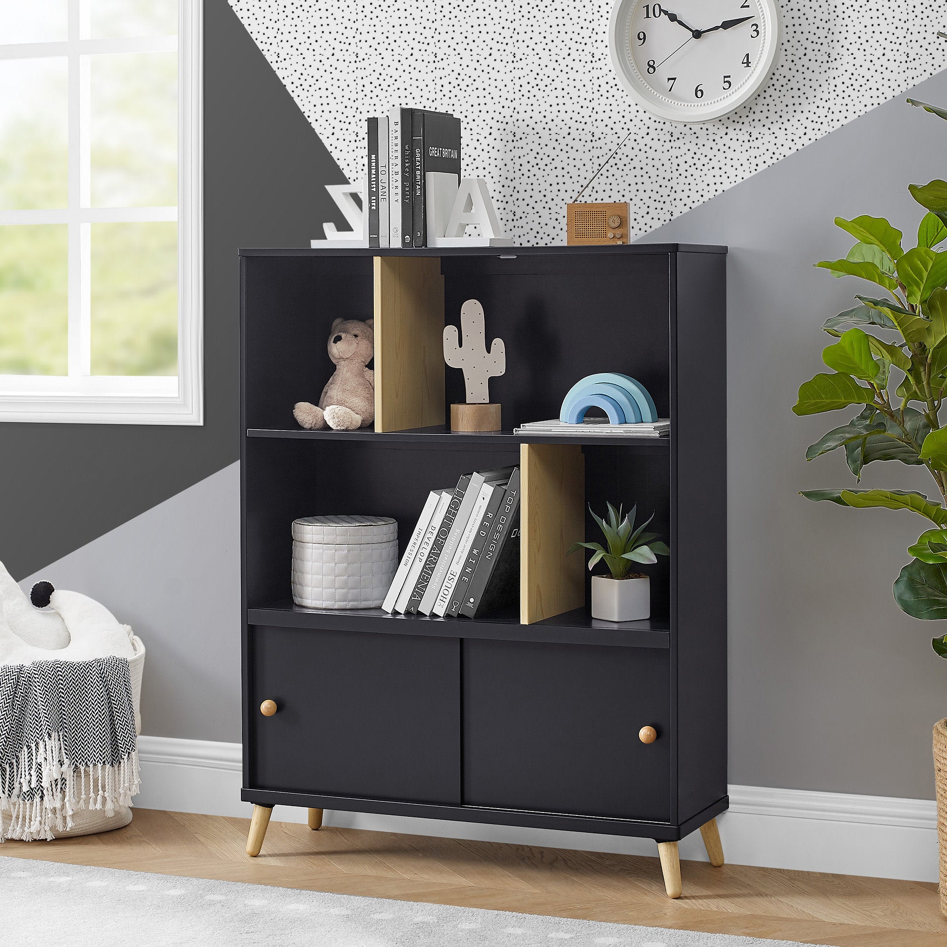 Hudson Bookcase with Greenguard Gold Certification - Modern Bookshelf for Home, Office & Library Storage