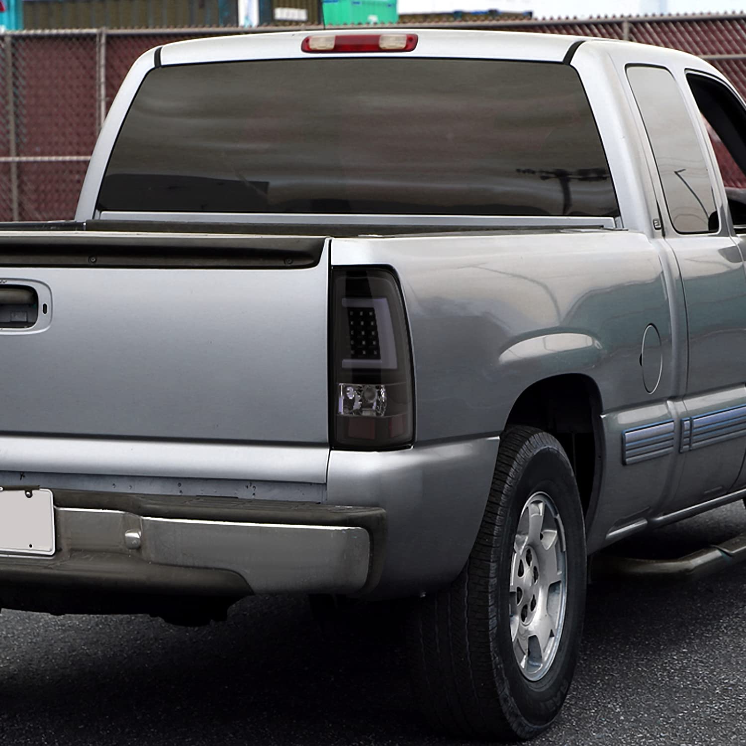 Spec-D Tuning Black Smoke LED Tail Lights for 1999-2002 Chevy Silverado & GMC Sierra 1500/2500/3500 - Left & Right Pair Assembly - Upgrade Your Truck's Style & Night Visibility