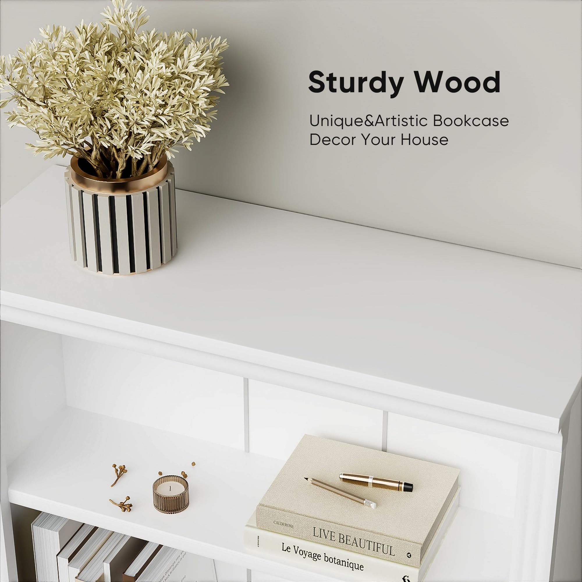 Furniwell 5-Shelf Tall Bookcase 72