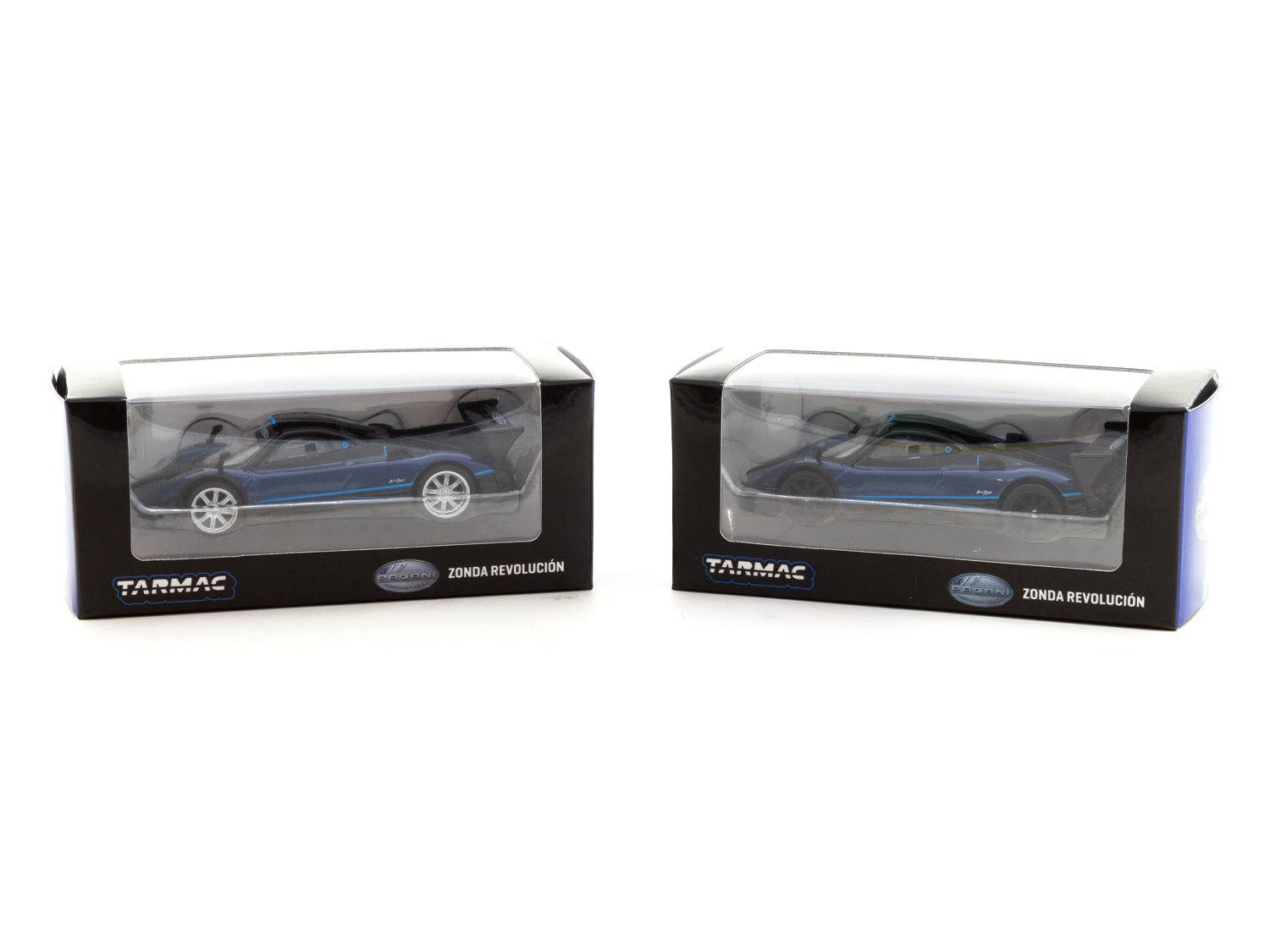 Tarmac Works 1/64 Pagani Zonda Revolución Blue Metallic Diecast Model Car - Collectible Miniature Vehicle for Display & Racing Scenes