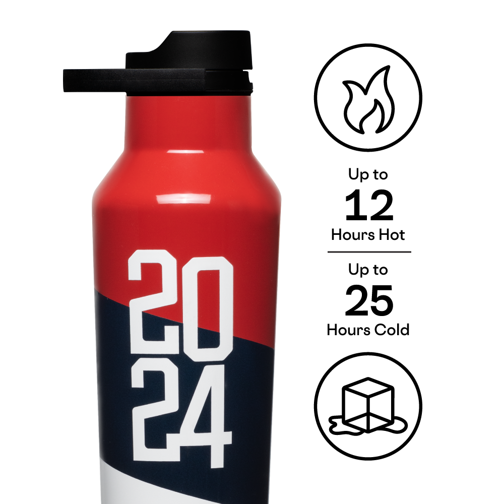 Team USA Sport Canteen - Insulated Stainless Steel Water Bottle for Hiking, Camping & Outdoor Activities | BPA-Free, Leak-Proof Hydration