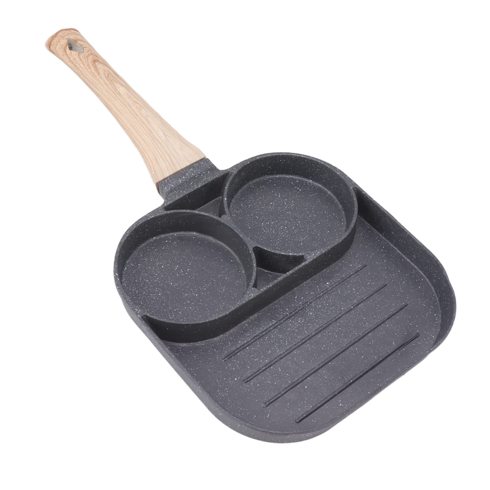Nonstick Egg Frying Pan - 2 Cup Aluminum Omelette & Pancake Pan for Gas & Induction Stoves - Perfect for Breakfast Eggs, Sandwiches & Quick Meals